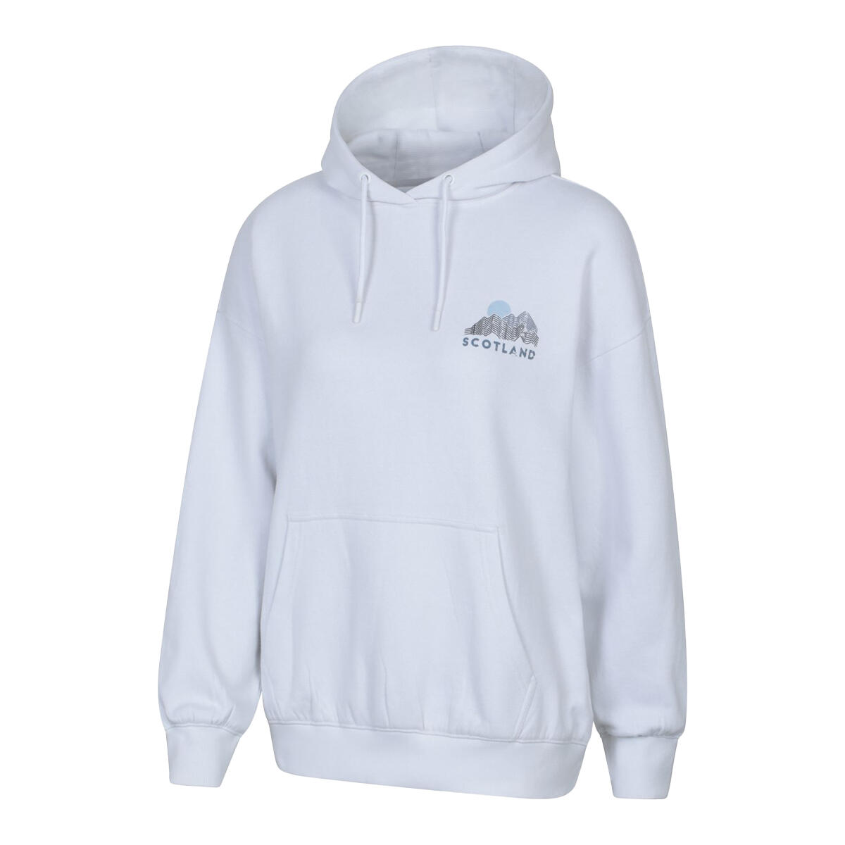 Womens/Ladies Scotland Graphic Relaxed Fit Hoodie (Light Beige) 3/4