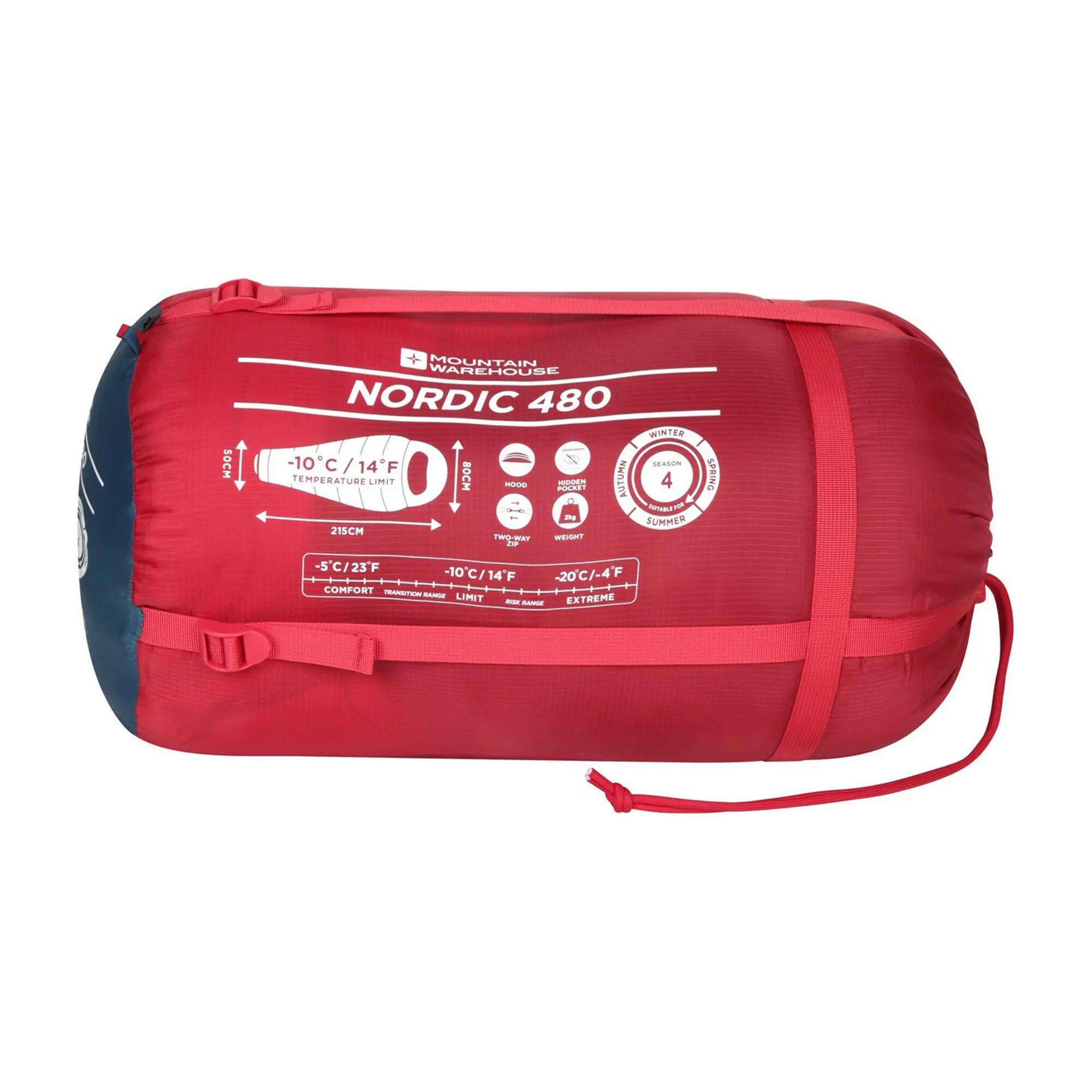 Sacco A Pelo Mountain Warehouse Nordic 480 Rosso 4/5