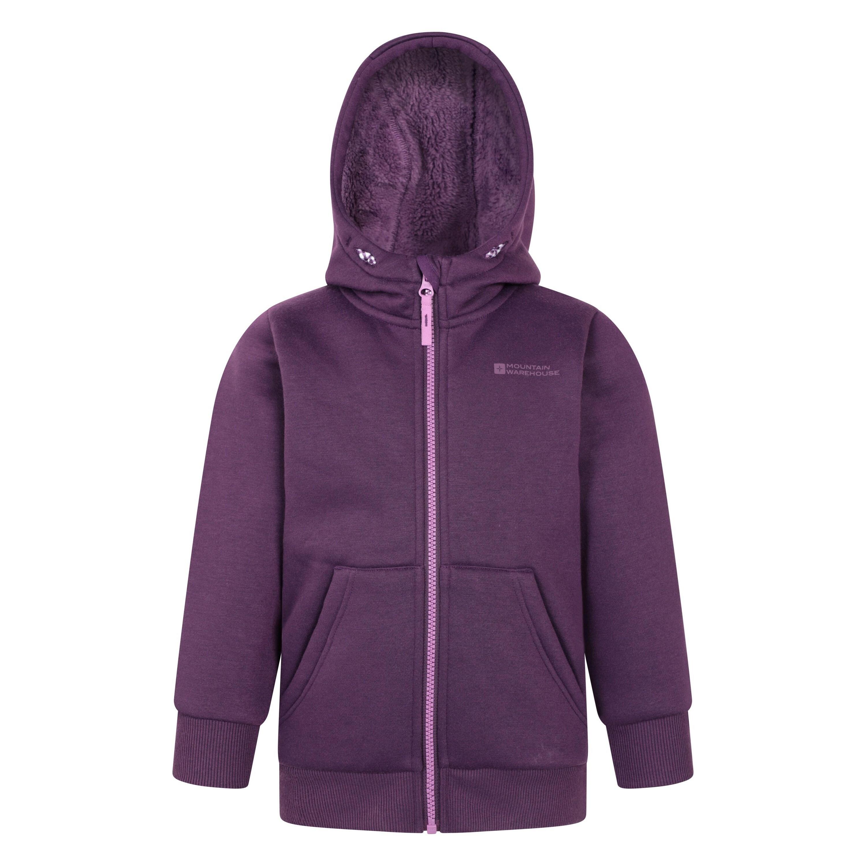 "Alpine II" Hoodie mit durchgehendem Reißverschluss für Kinder Violett 2/4