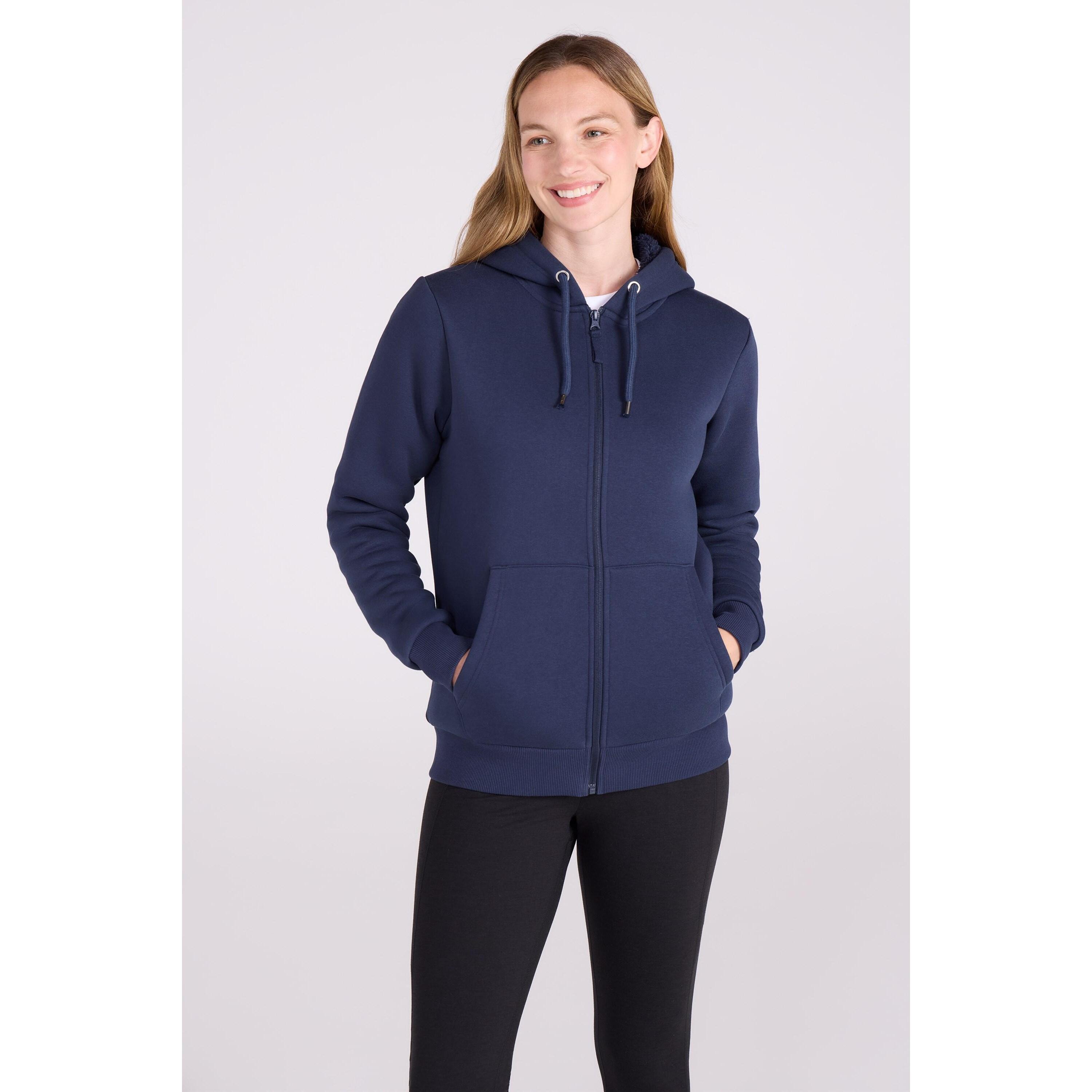 MOUNTAIN WAREHOUSE Womens/Ladies Dalton Sherpa Lined Full Zip Hoodie (Navy)