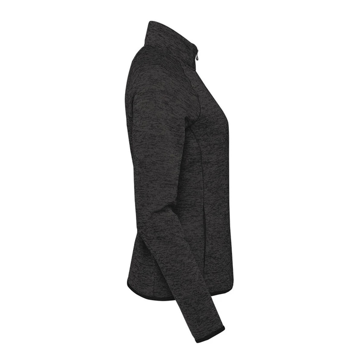 Womens/Ladies Yosemite Quarter Zip Fleece Top (Black Heather) 4/4
