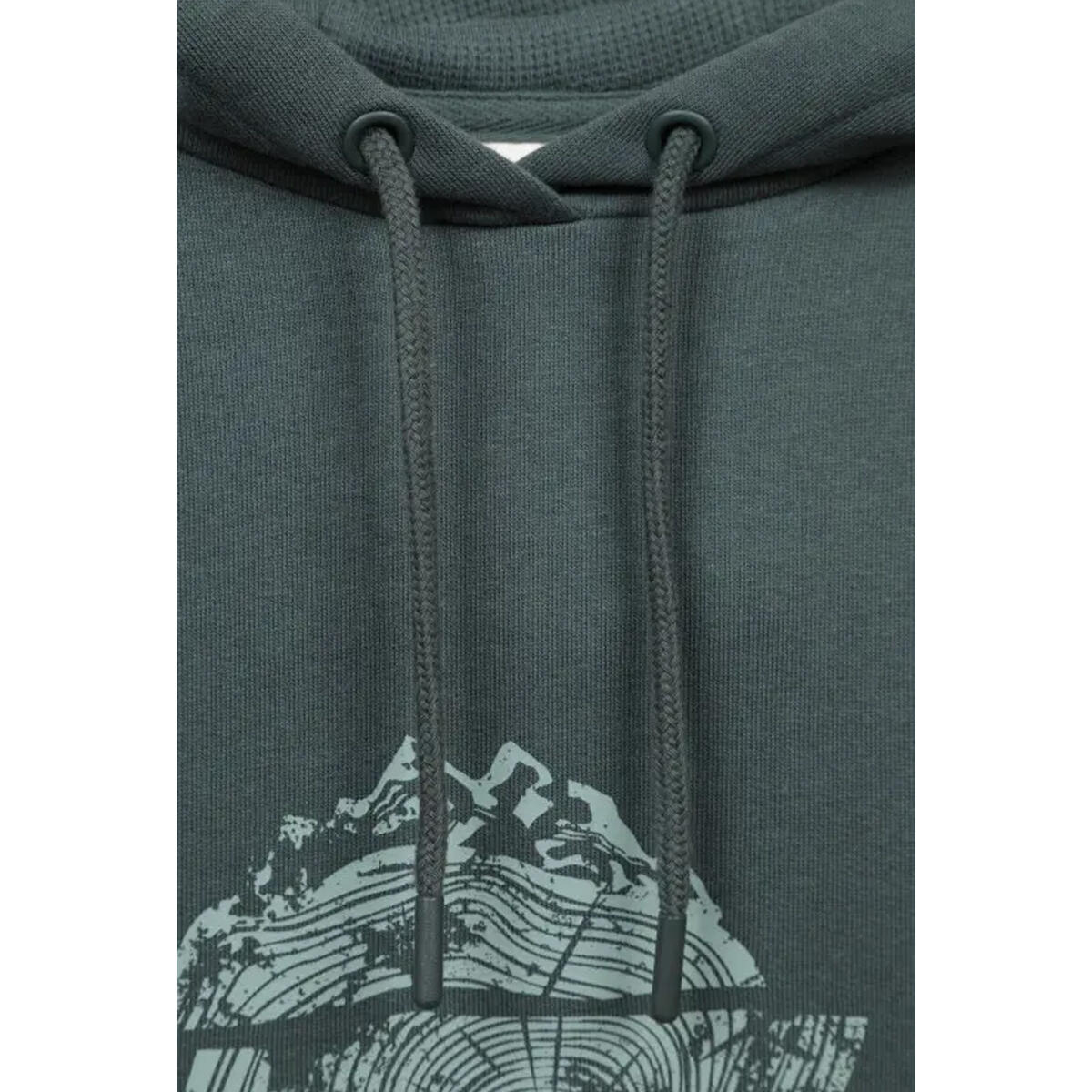 Sweat À Capuche Motif/style Anneau De Montagne Femme (Kaki Foncé) 4/4