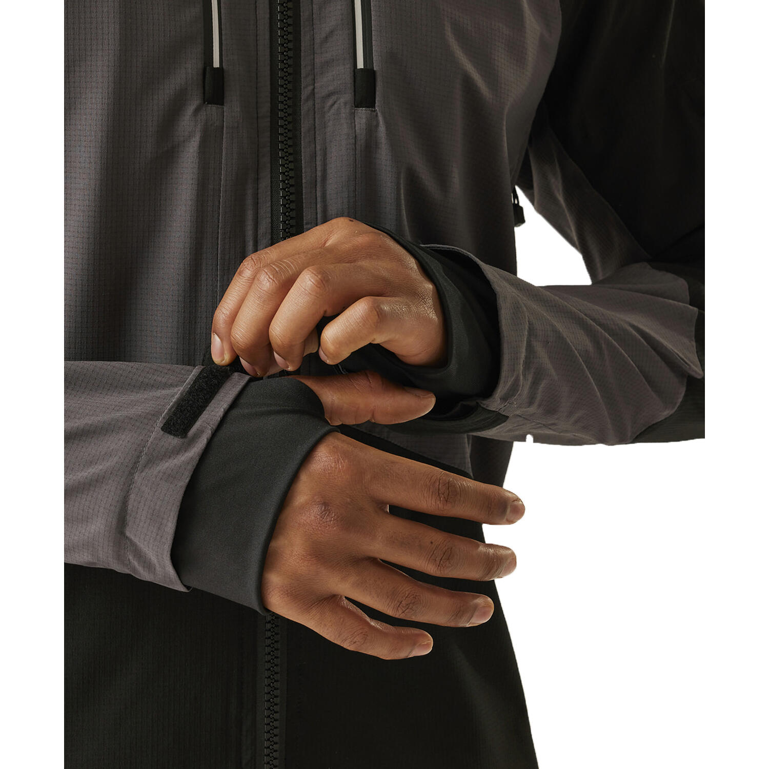Softshelljacke für , Wasserfest, 4fache Dehnrichtung Herren Schiefergrau/Schwarz 3/4