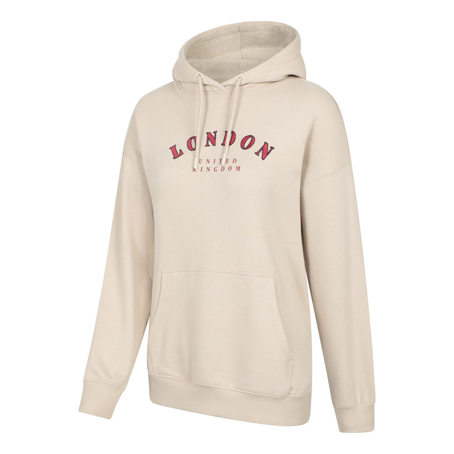 Womens/Ladies London Graphic Hoodie (Beige) 3/4