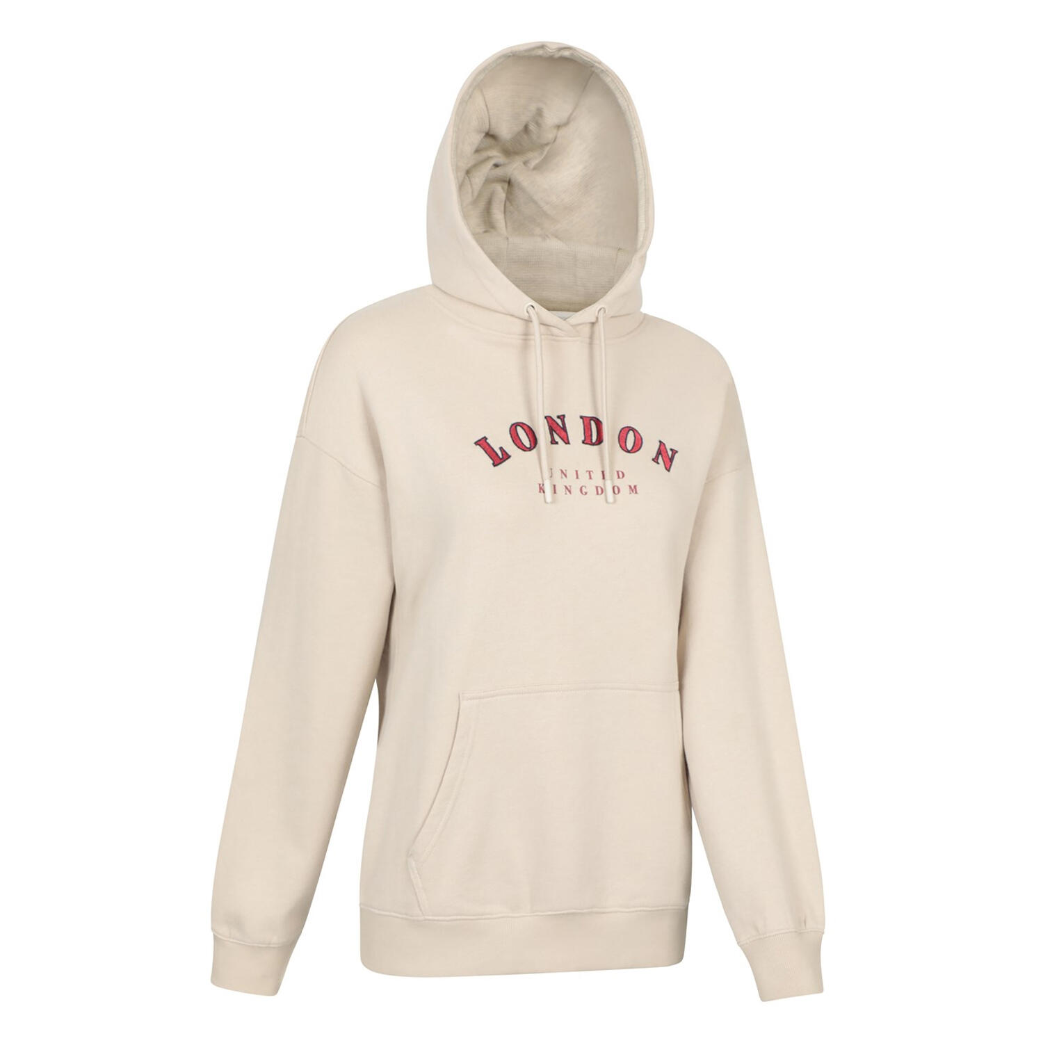 Womens/Ladies London Graphic Hoodie (Beige) 4/4