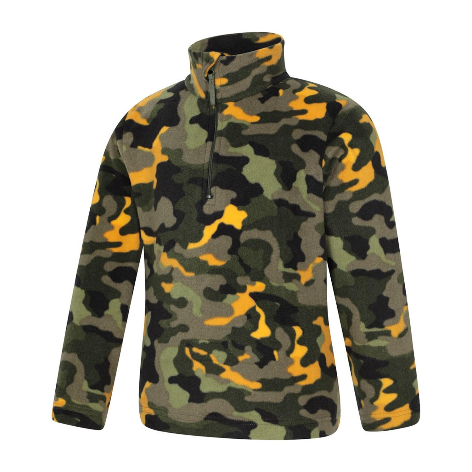 "Pursuit" Fleece für , mit halbem Reißverschluss, MicroVlies Kinder Grün 3/4