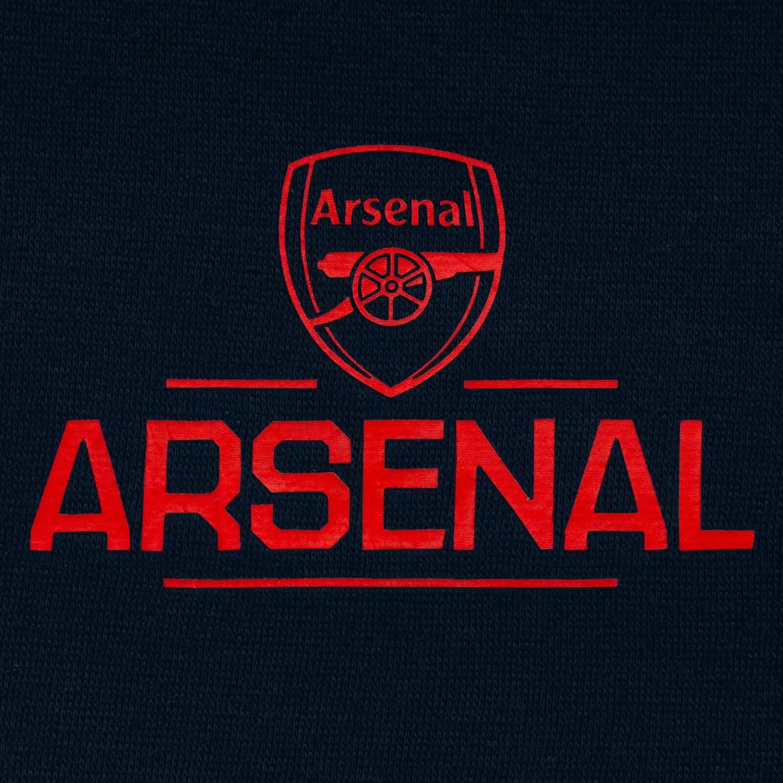 Felpa Con Cappuccio E Zip Intera Pile Ragazzi Arsenal FC Blu Navy 3/4