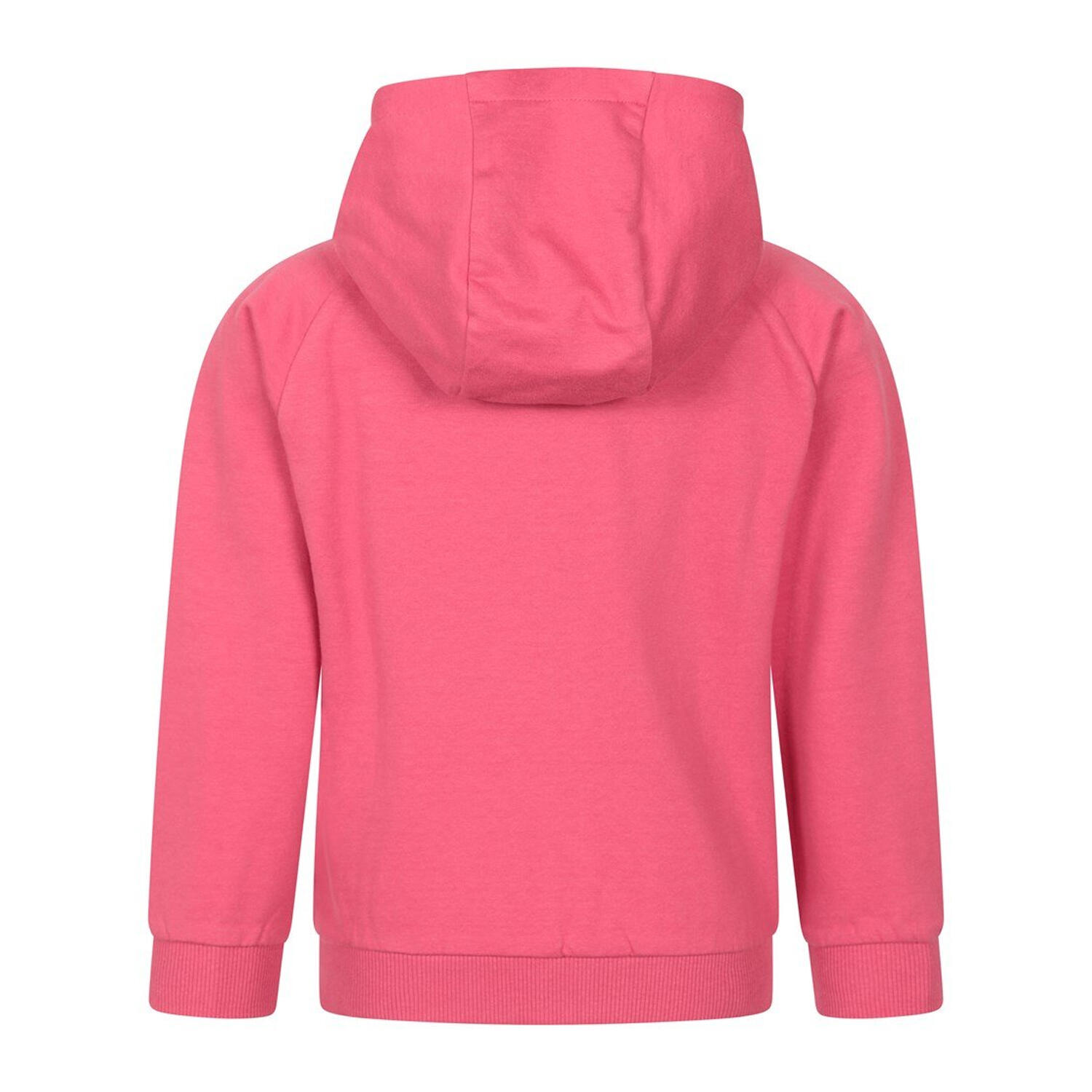 Hoodie mit durchgehendem Reißverschluss für Kinder Dunkelrosa 2/4