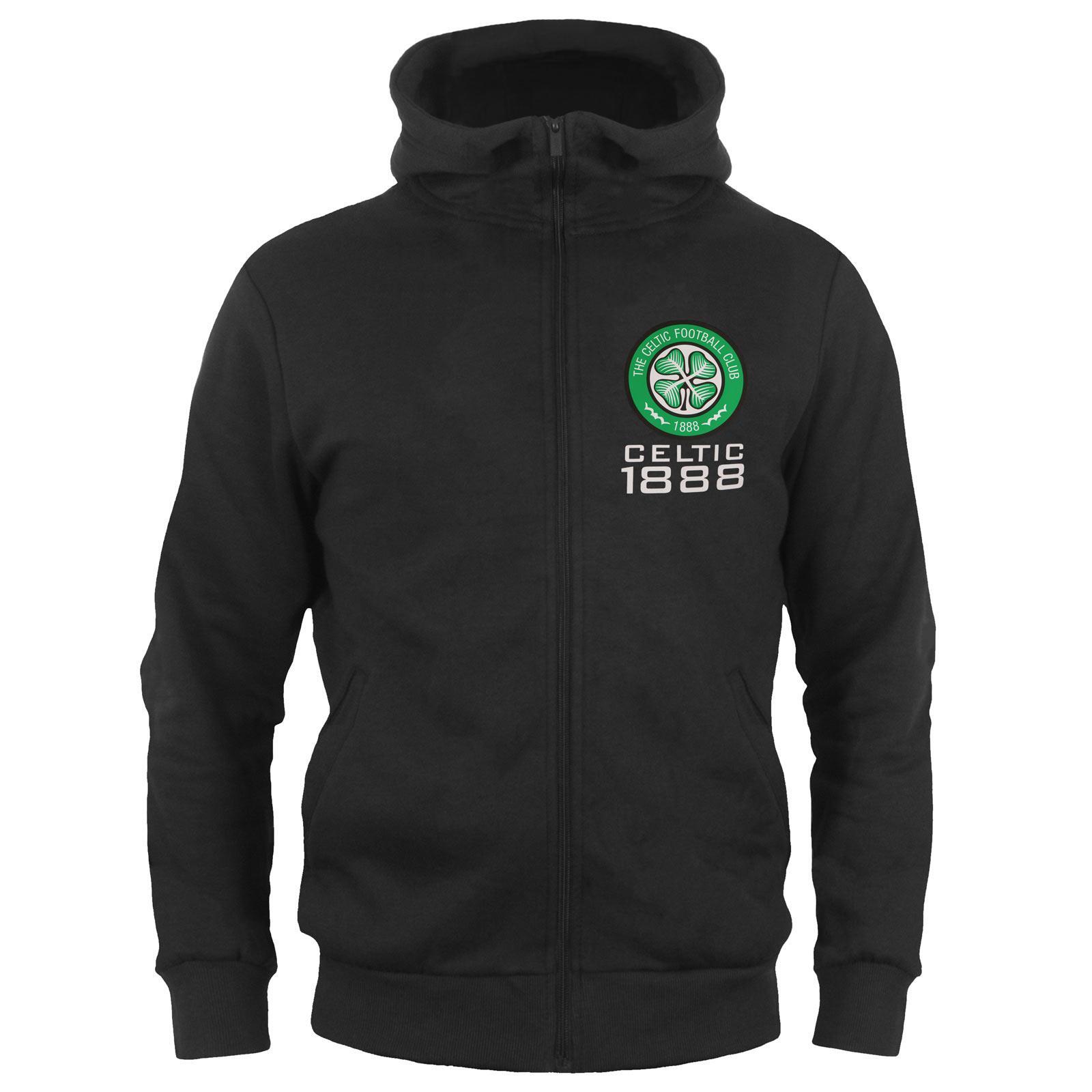 Hoodie mit durchgehendem Reißverschluss für Jungen Schwarz 1/4