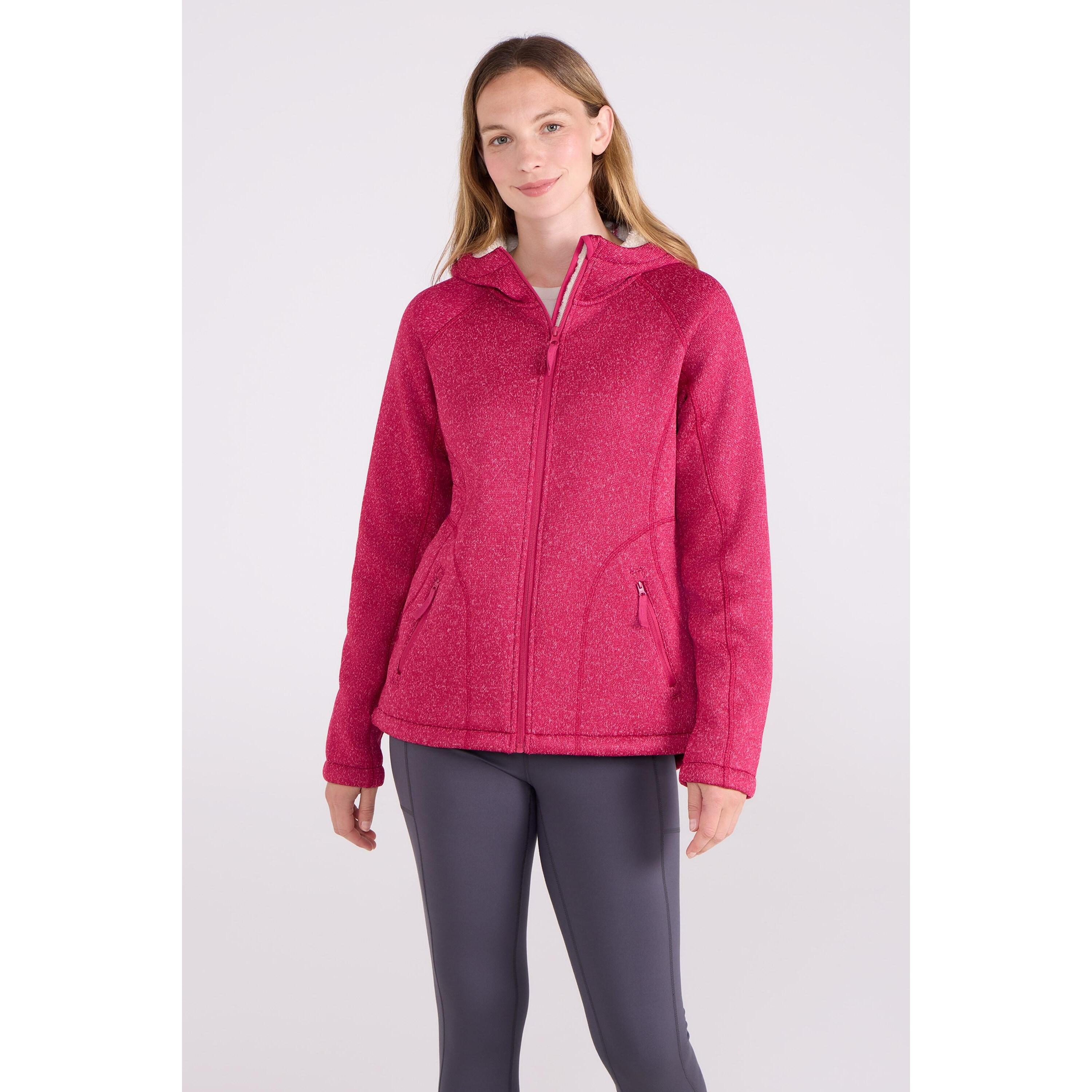 MOUNTAIN WAREHOUSE Womens/Ladies Nevis Faux Fur Lined Full Zip Hoodie (Bright Pink)