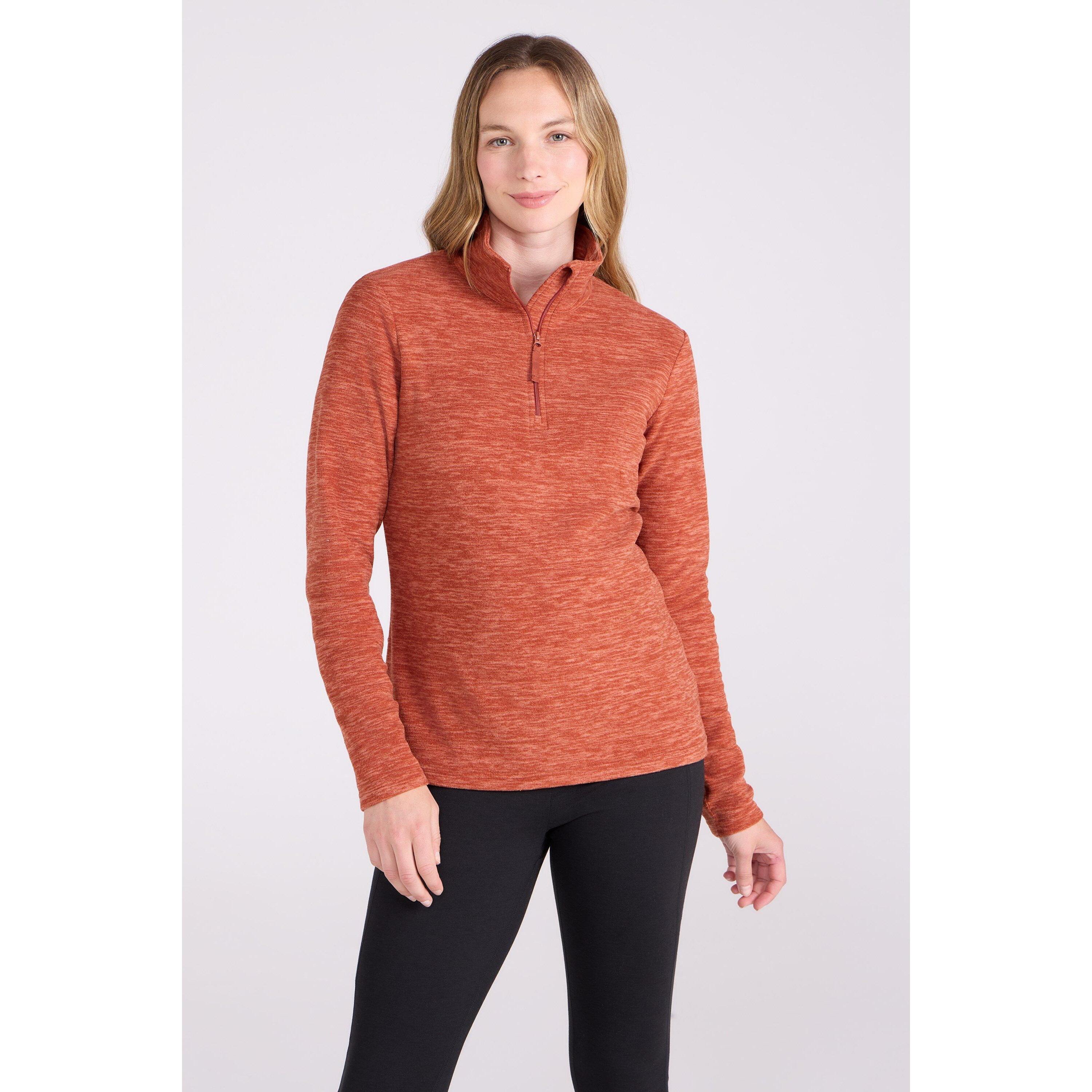 MOUNTAIN WAREHOUSE Womens/Ladies Snowdon Melange Fleece Top (Burnt Orange)