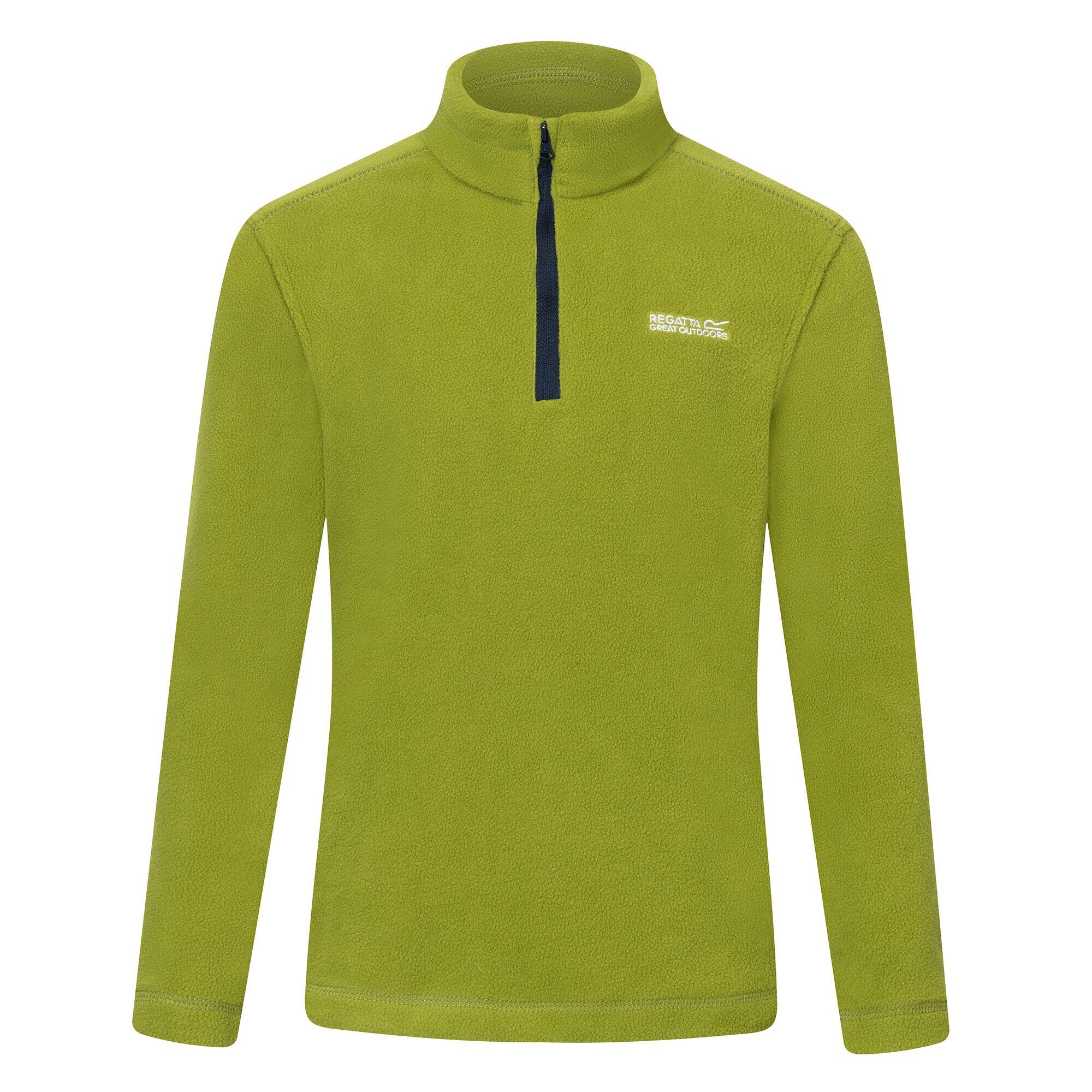 REGATTA Great Outdoors Childrens/Kids Hot Shot II Half Zip Fleece Top (Light Sage)