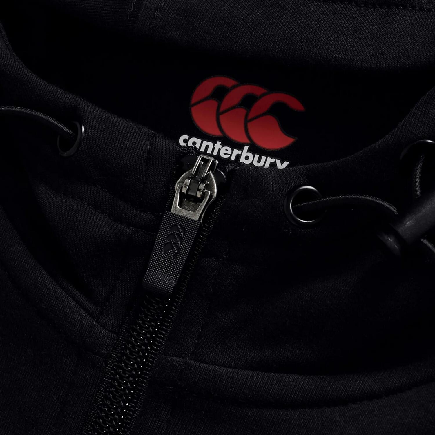 Felpa Con Cappuccio E Zip InteraElasticizzato Uomo Canterbury Tempo+ Nero 4/4