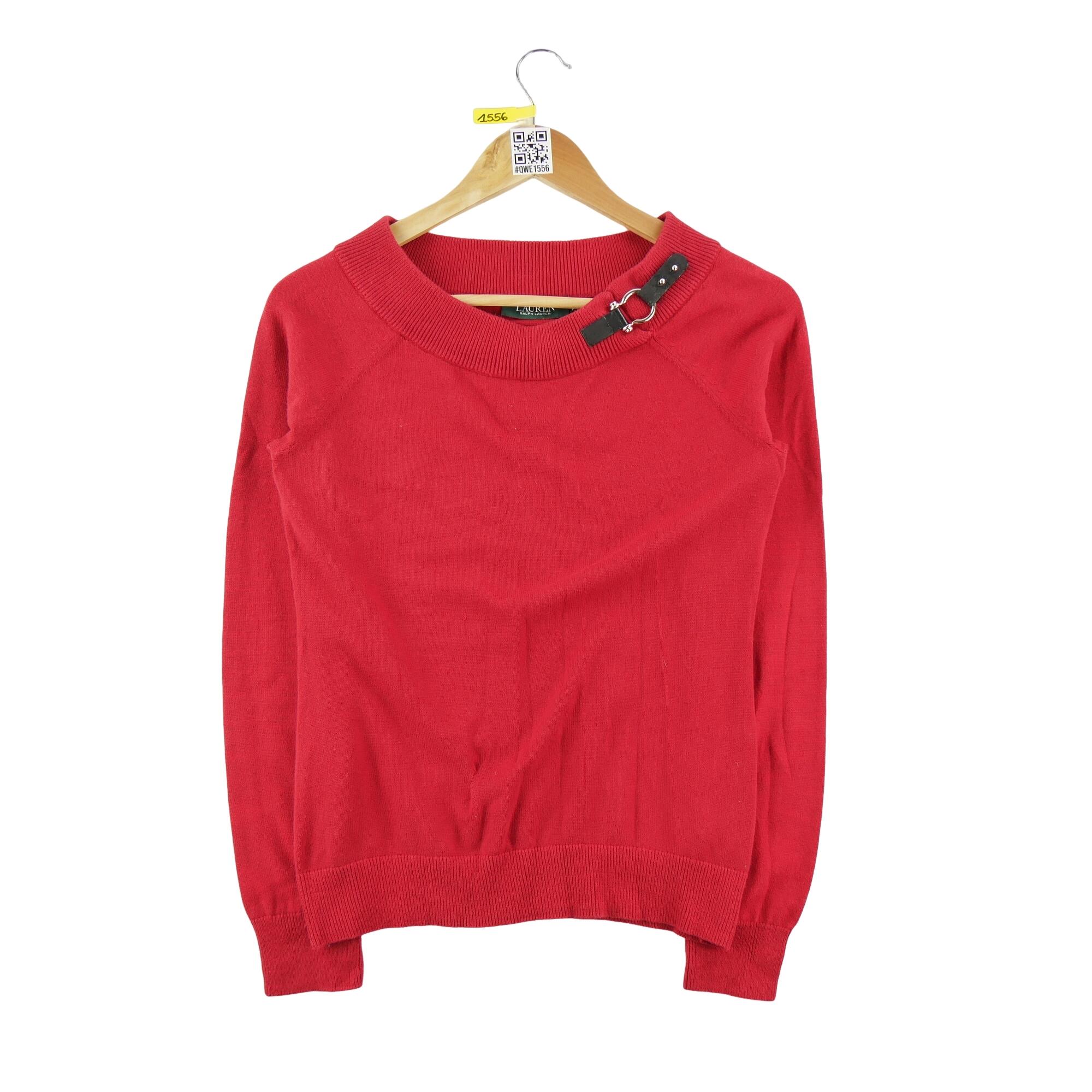 RALPH LAUREN Reconditionné - Pull Femme Rouge - Bon État