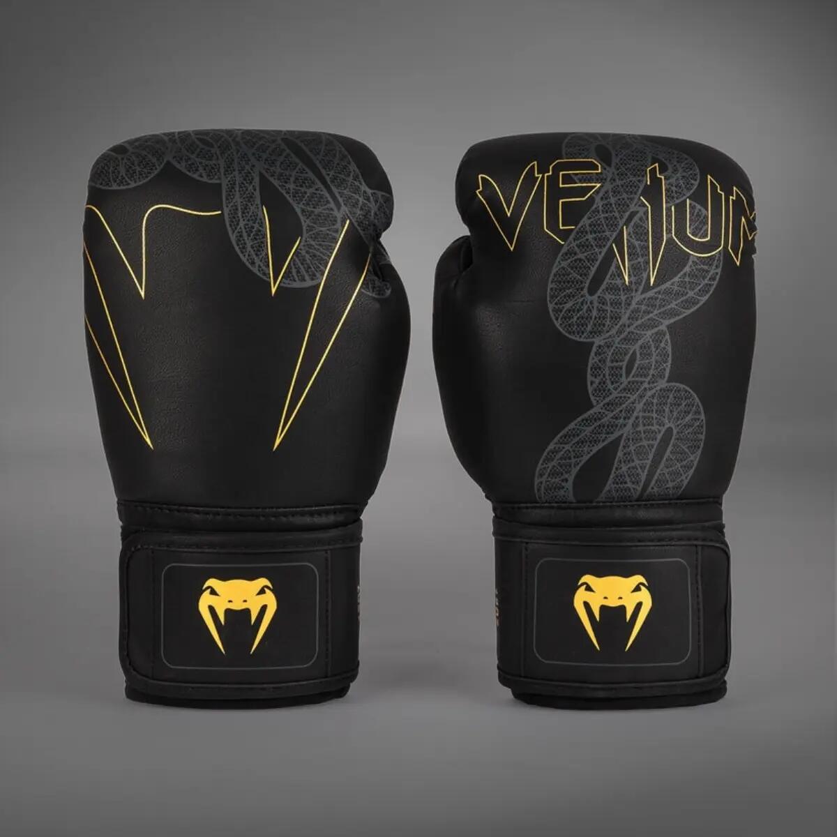 Boxhandschuhe Venum Serpenti – Schwarz/Silber/Gold – 10 oz 2/6