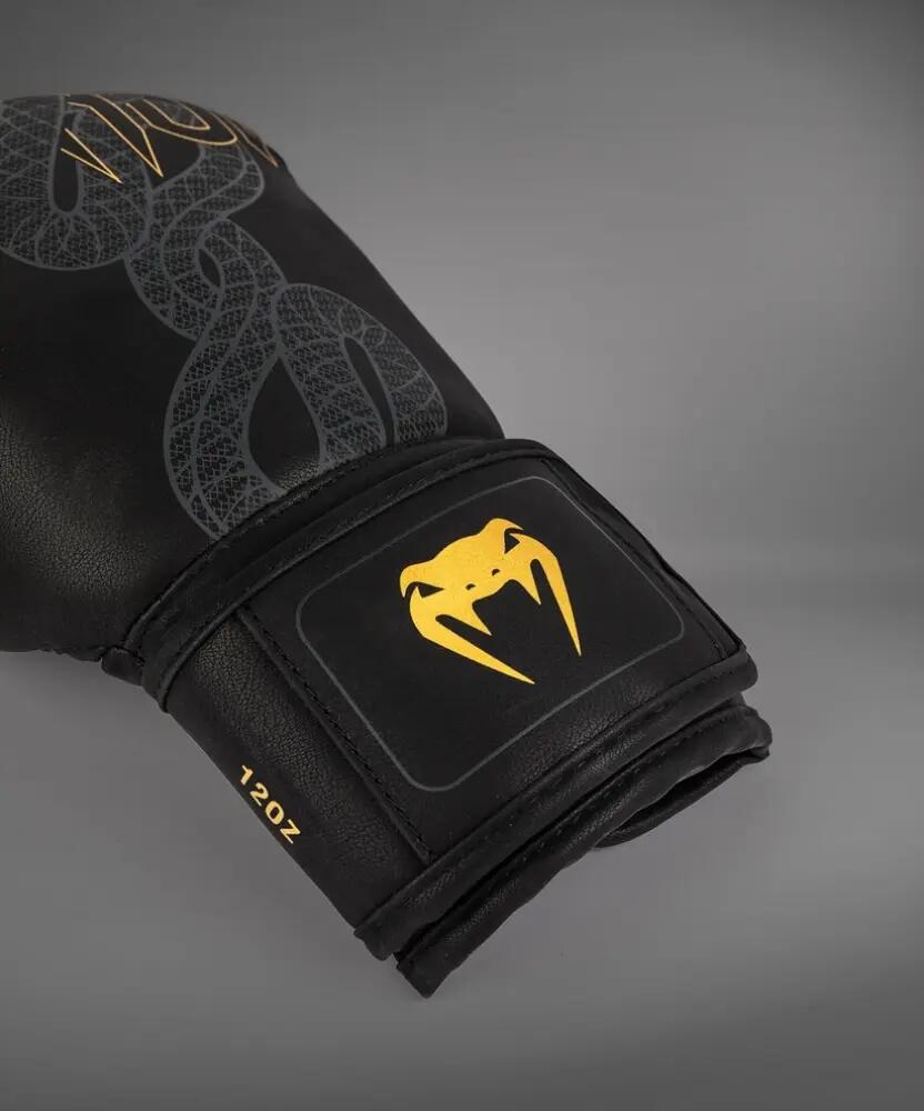 Boxhandschuhe Venum Serpenti – Schwarz/Silber/Gold – 10 oz 4/6