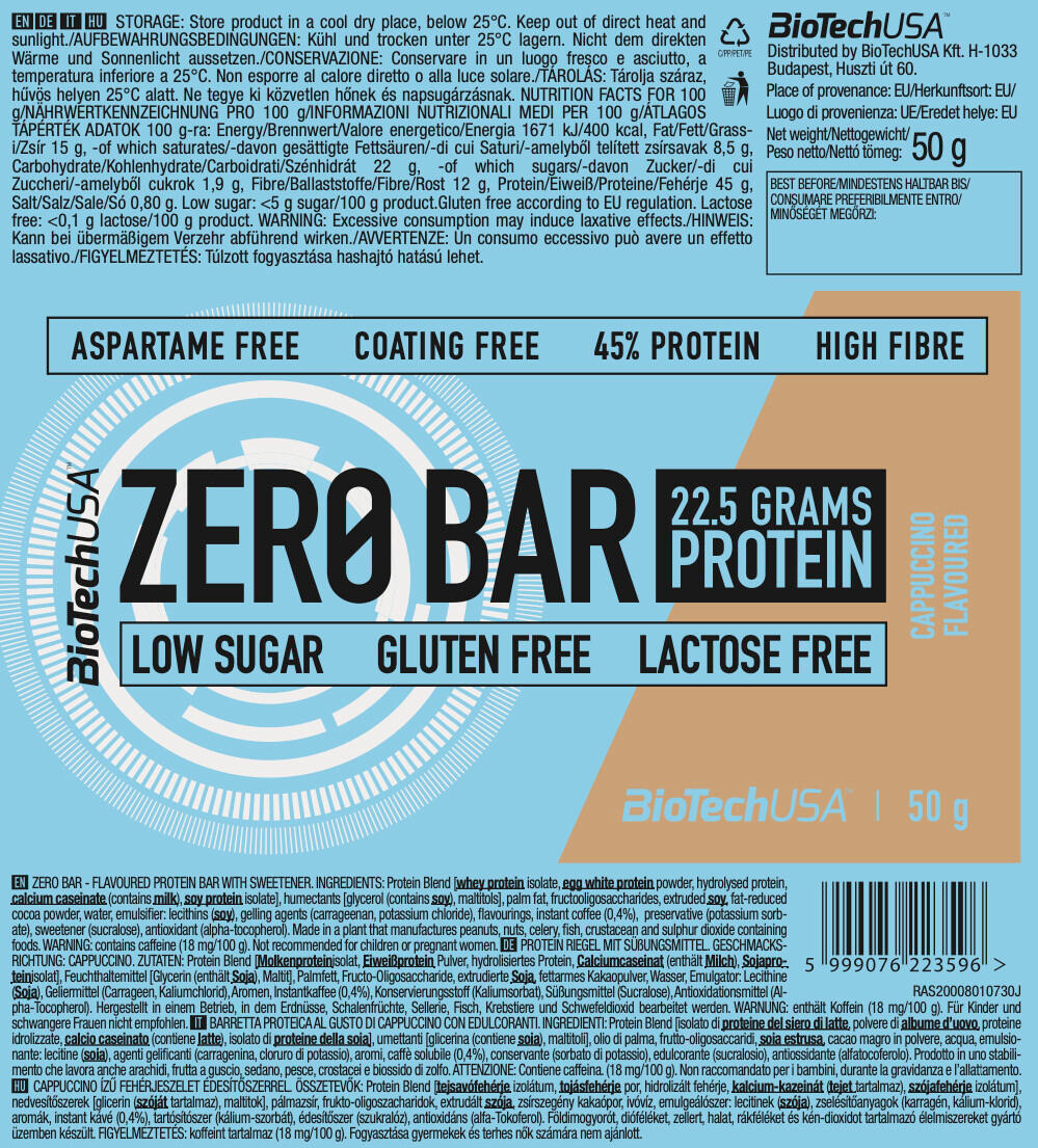 Barrette proteiche - Zero Bar - Cappuccino 3/3