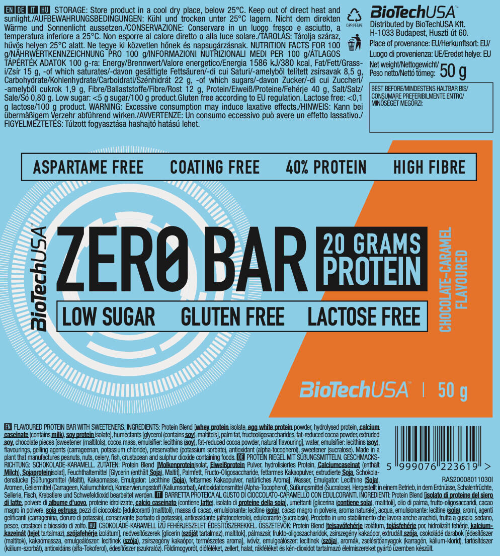 Barrette proteiche - Zero Bar - Cioccolato e Caramello 3/3