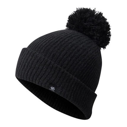 Bonnet Motif/style Pompon Femme (Noir)