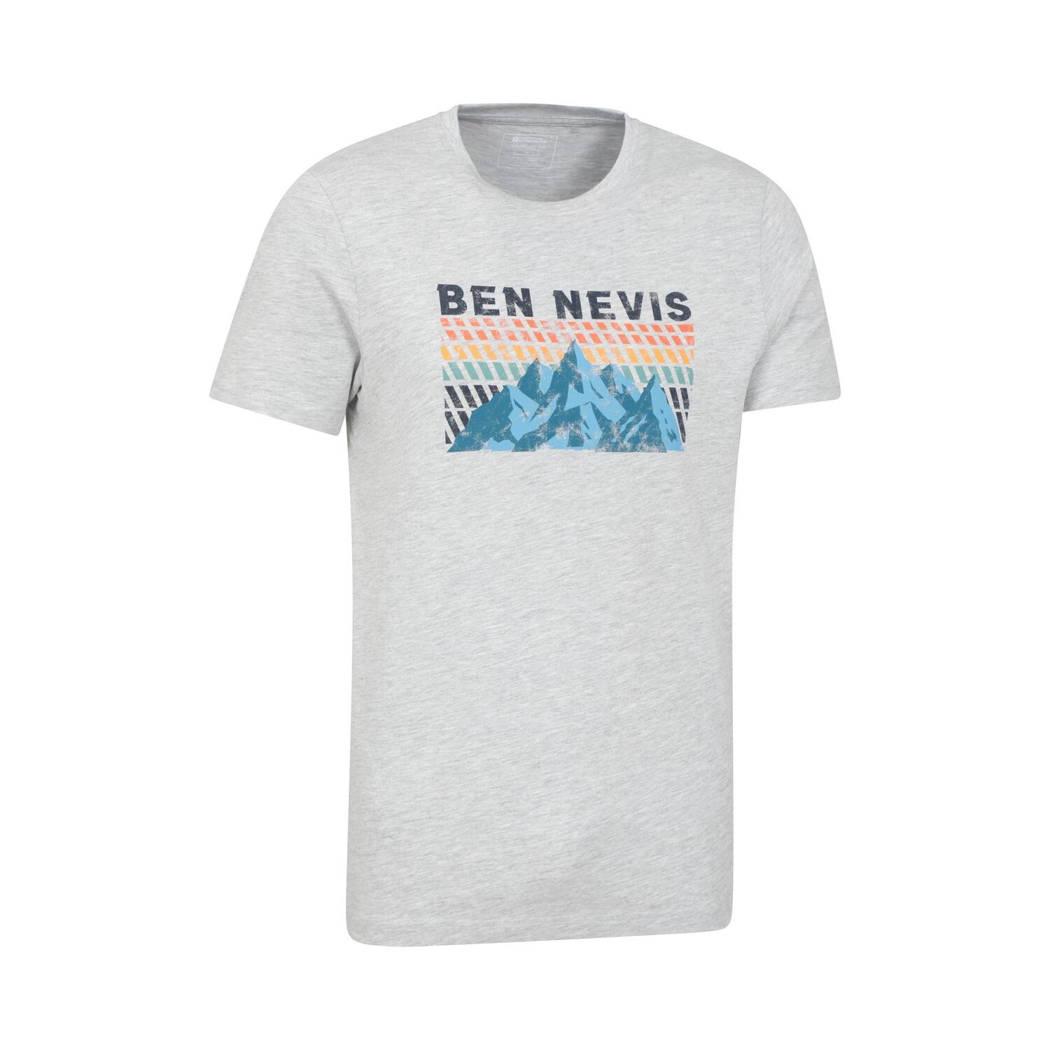Maglietta Grafica Uomo Mountain Warehouse Ben Nevis Grigio Chiaro 4/4