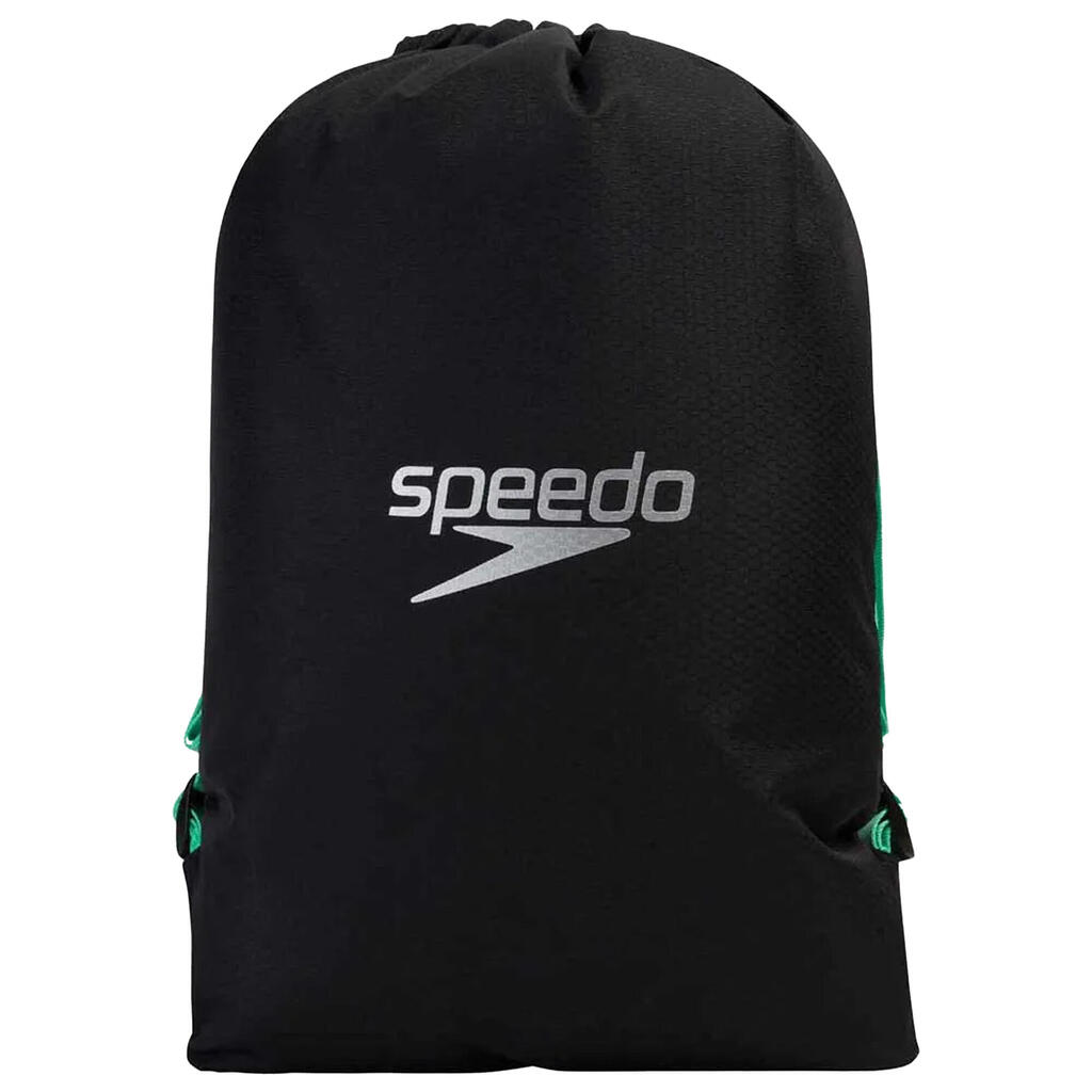 Logo 15L Drawstring Bag (Black/Green Glow)
