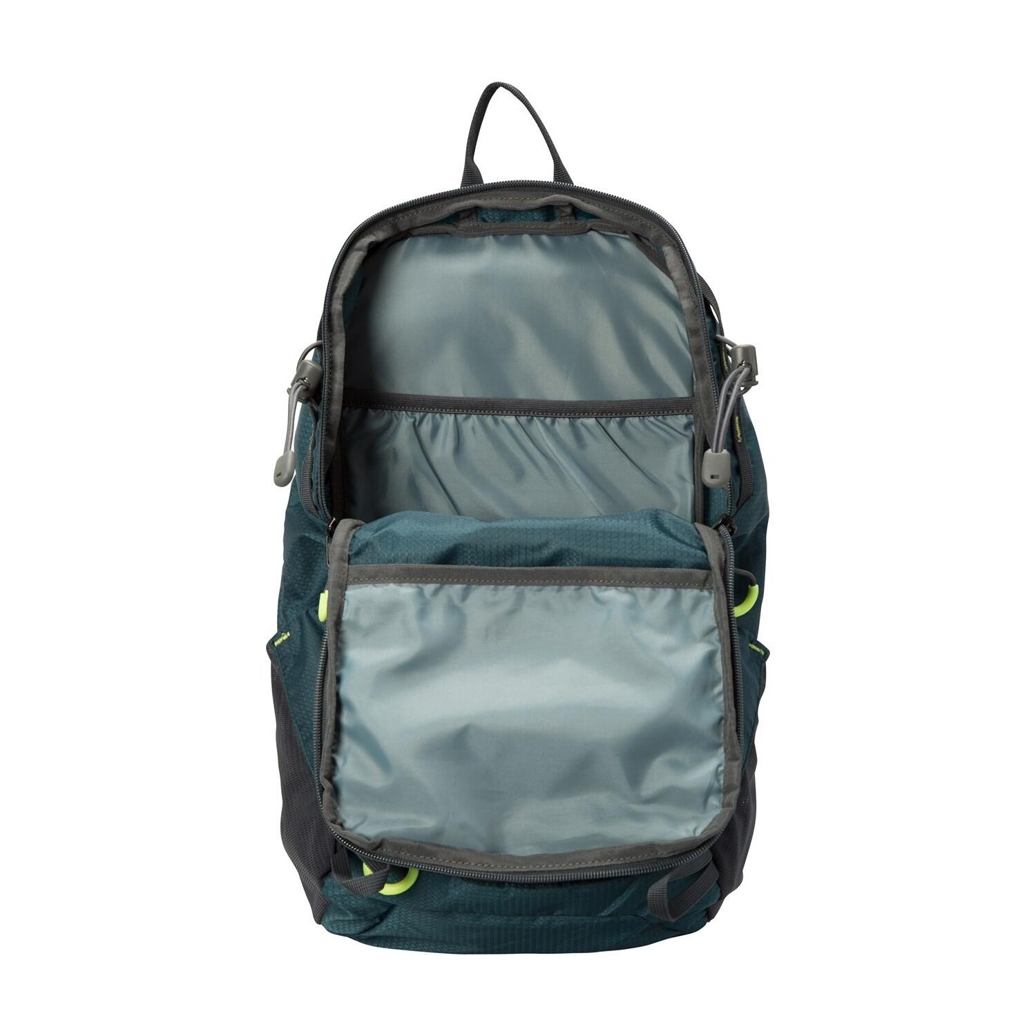 Rucksack "Inca", 18 Liter Damen und Herren Benzin/Schwarz 3/4