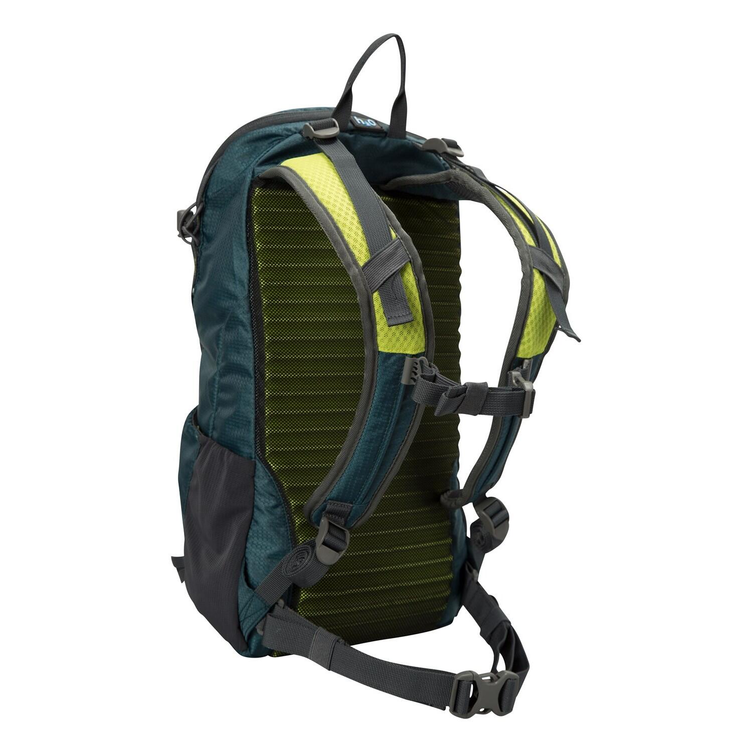 Rucksack "Inca", 18 Liter Damen und Herren Benzin/Schwarz 2/4