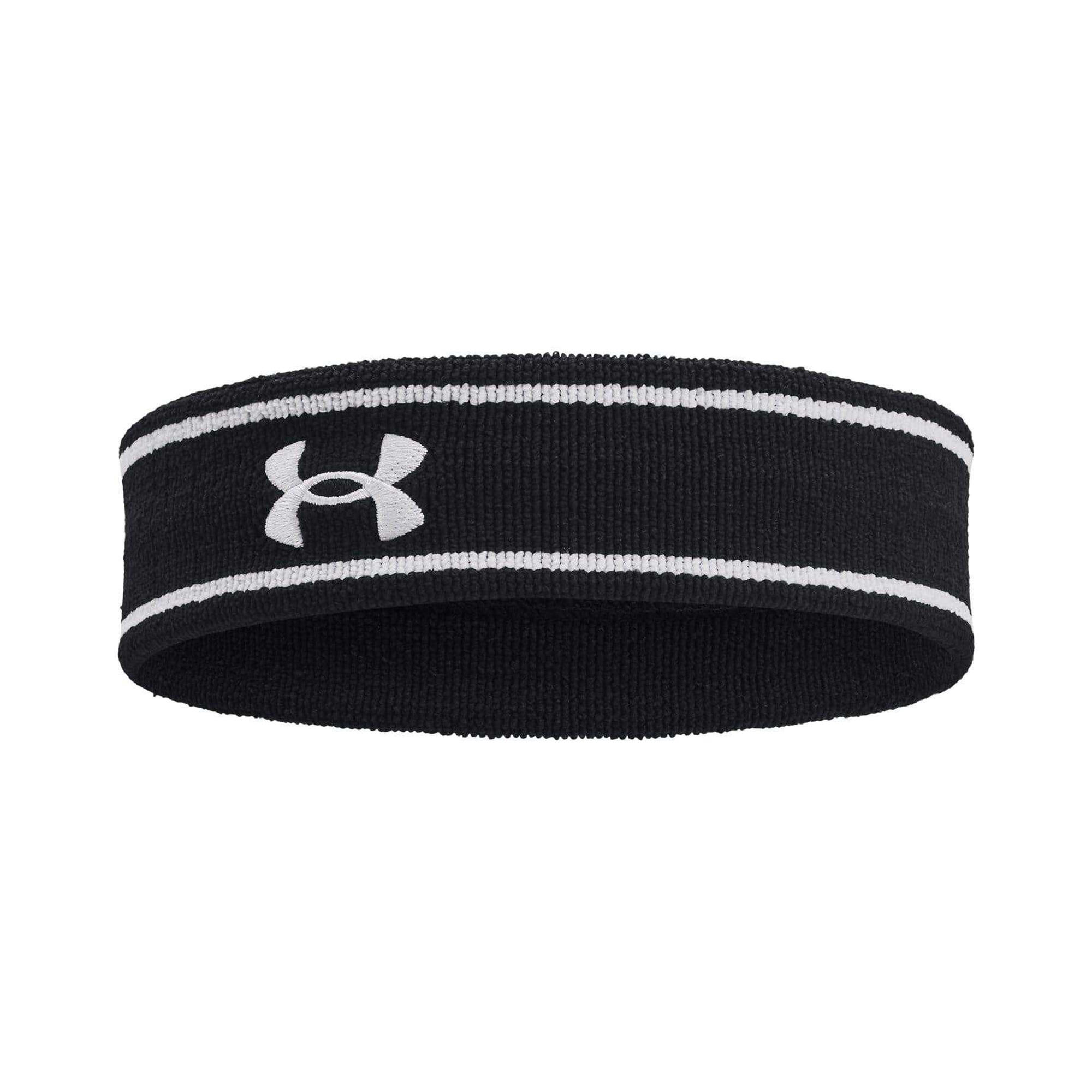 UNDER ARMOUR Performance Striped Terrycloth Headband (Black)