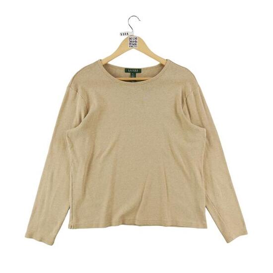 Second life - Langarm Damen Beige T-Shirt - Wie neu