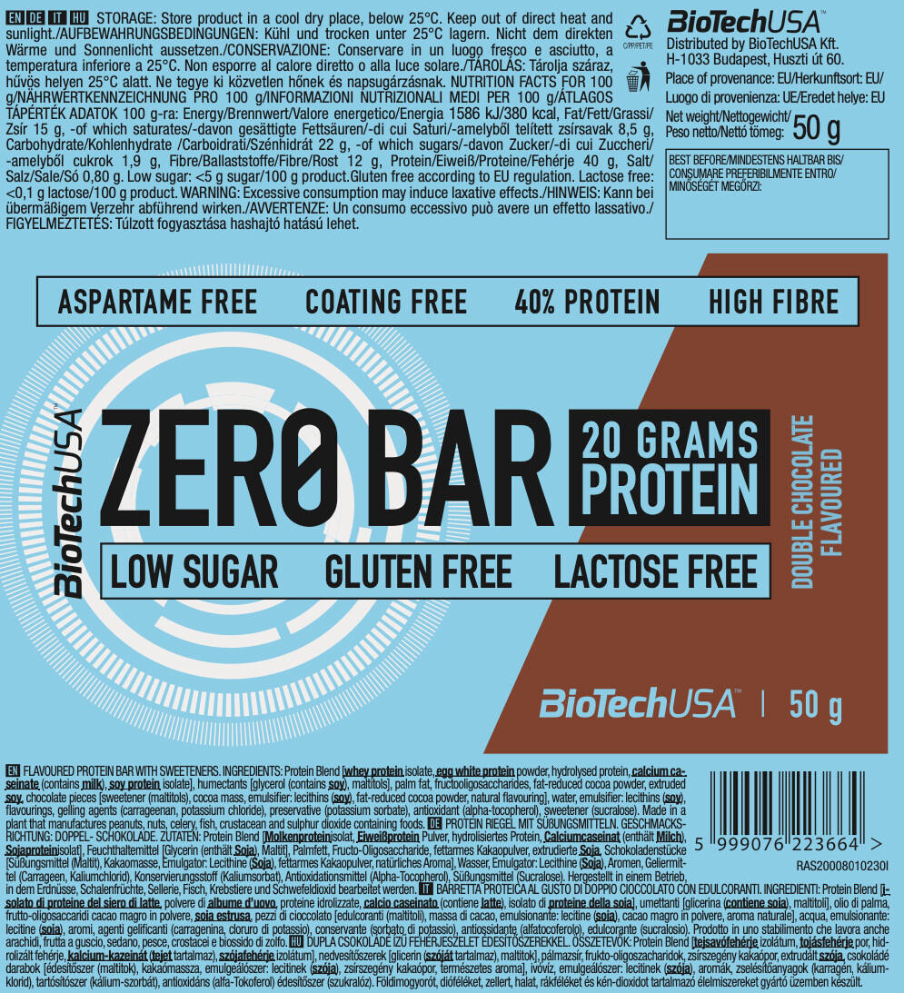 Barres protéinées - Zero Bar - Double Chocolat 3/3