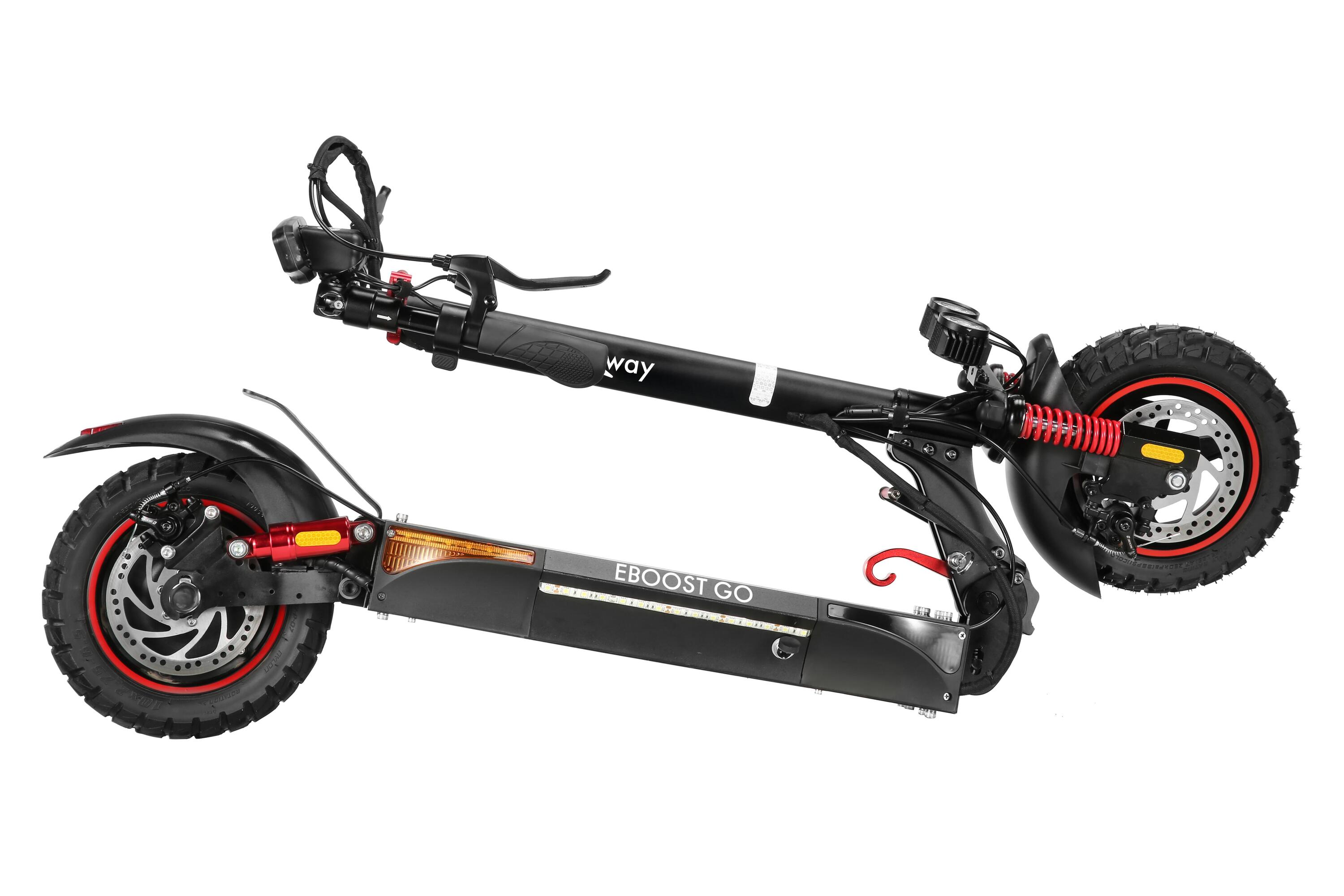 EBOOST GO elektrische scooter 25 km/u, 40 km bereik, 48V 20Ah accu, dubbele schi 2/7