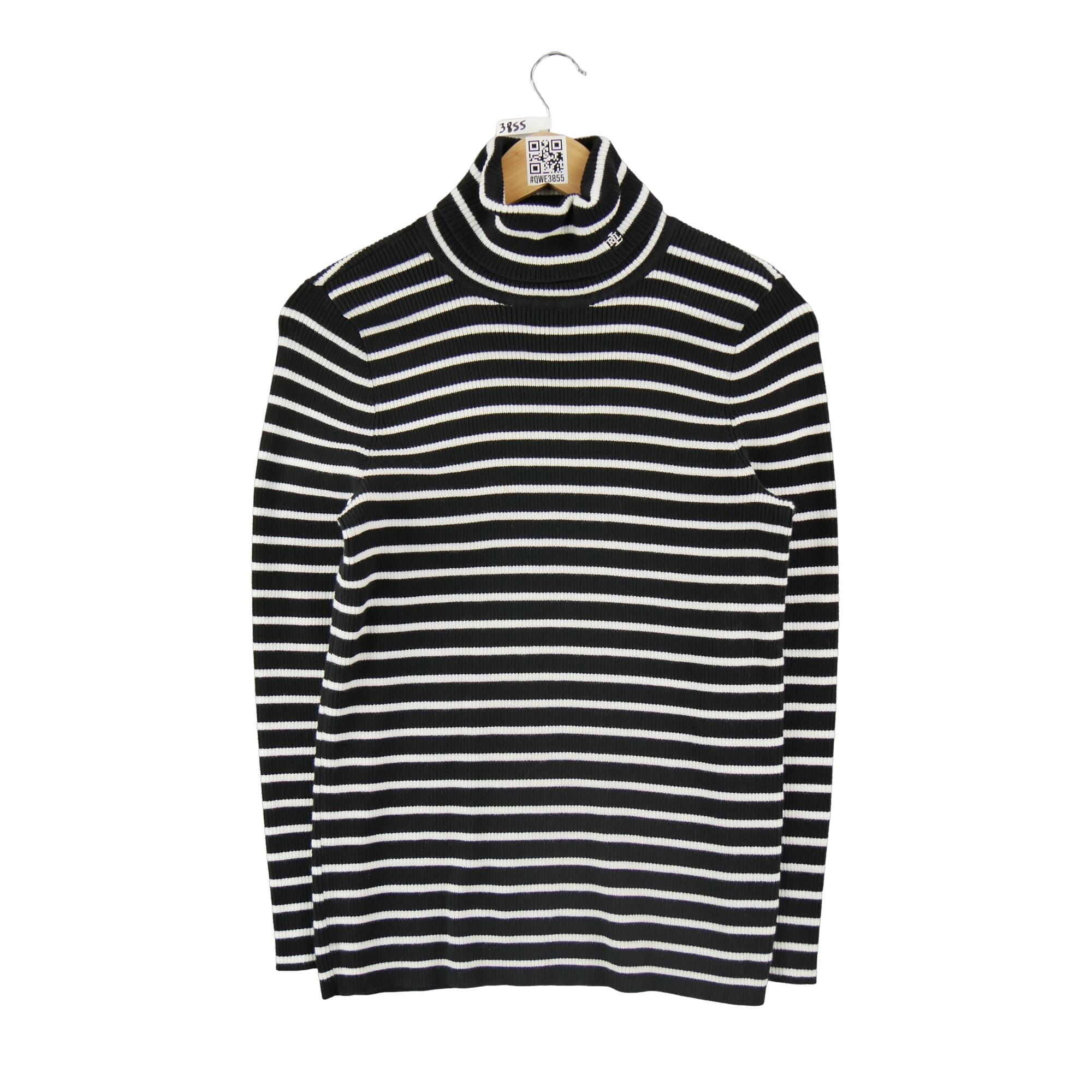 RALPH LAUREN Reconditionné - Pull Femme col roulé Noir - Excellent