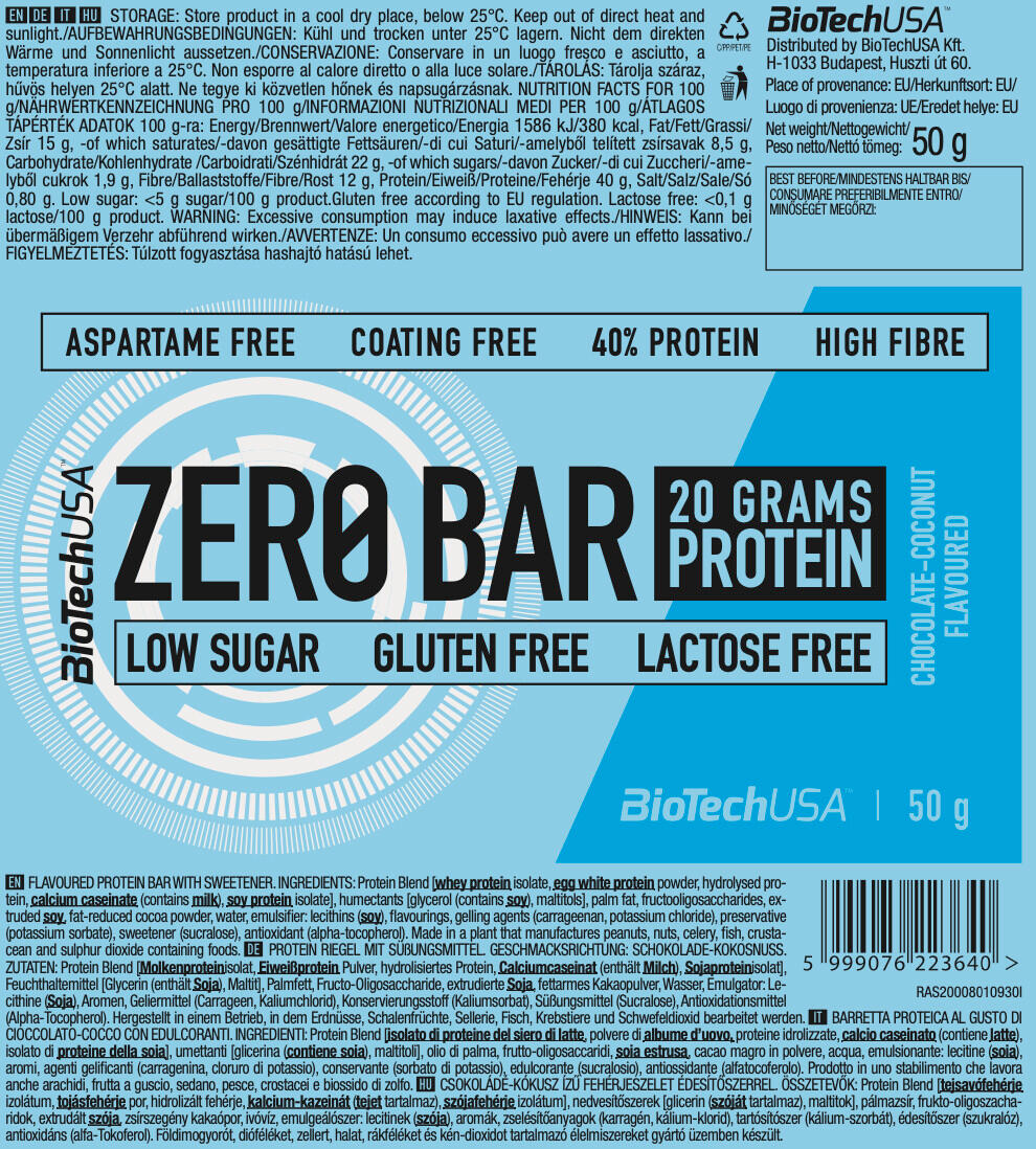 Barres protéinées - Zero Bar - Chocolat Noix de Coco 3/3