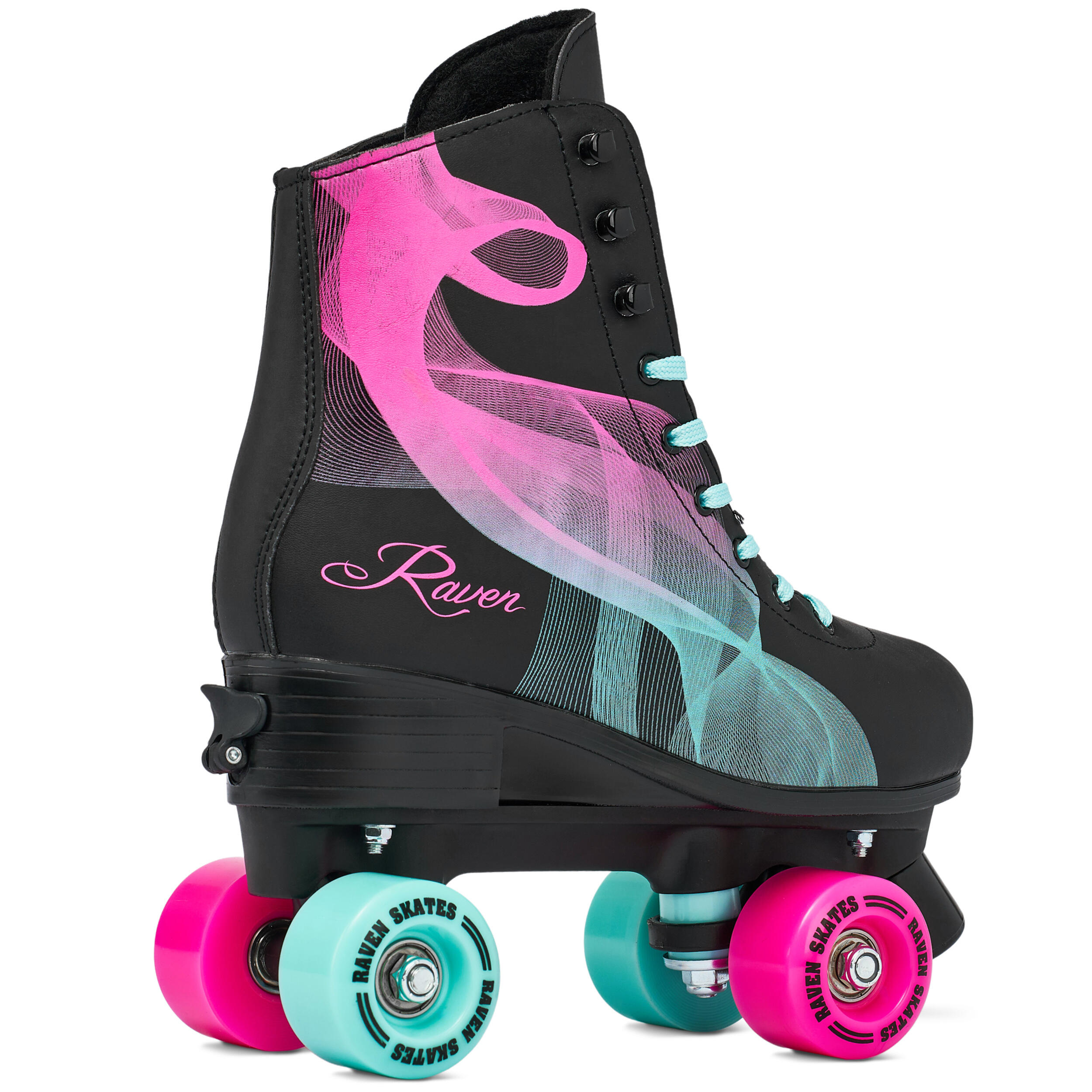 Patins à roulettes classiques Raven Serena réglables Menthe/Rose 3/6