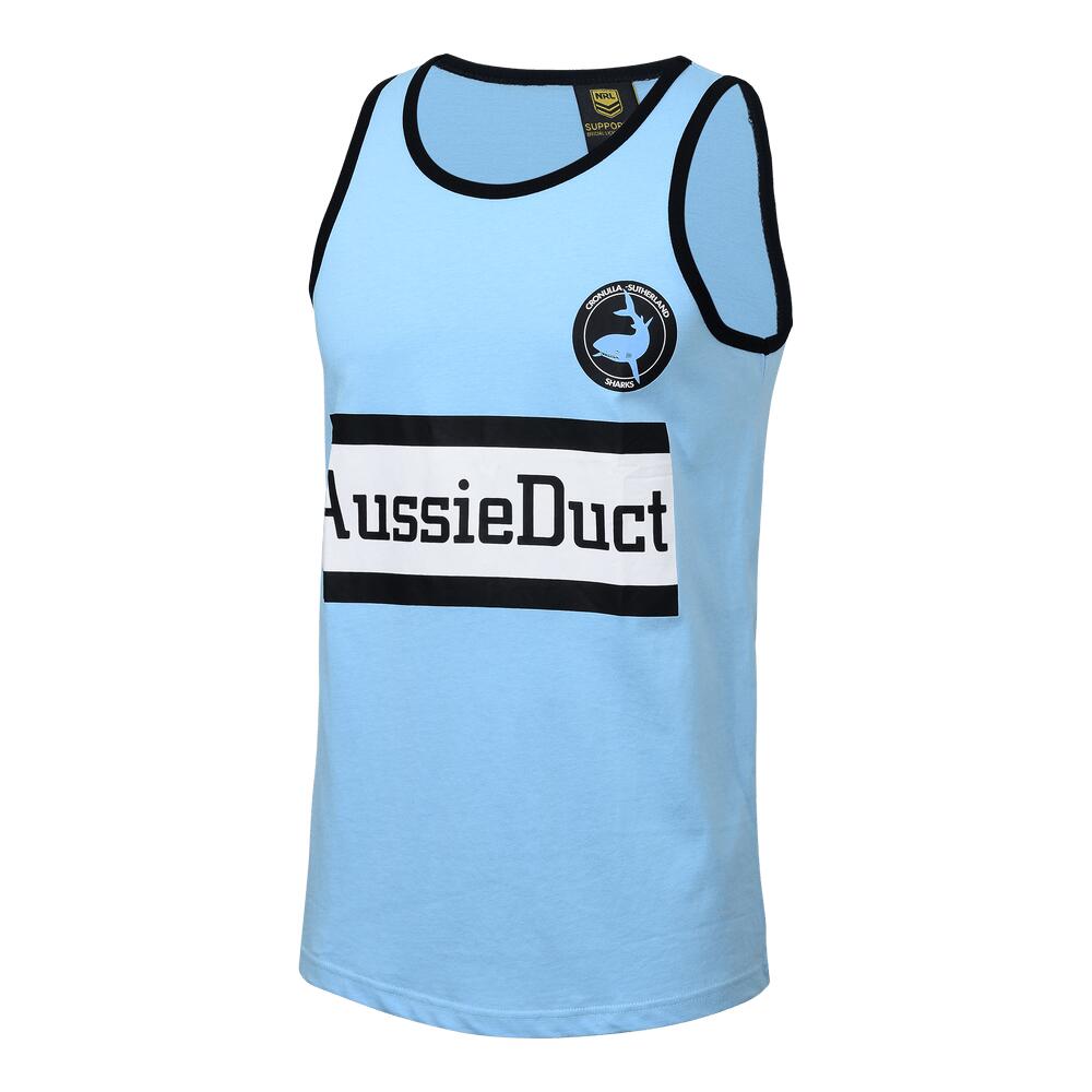 NRL Cotton Retro Singlet - Cronulla Sharks - Mens - Heritage