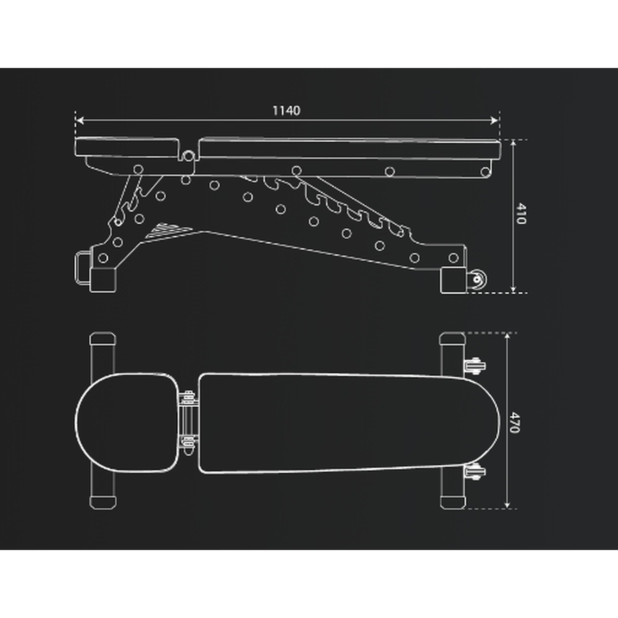 Set K-SPORT KSG006 Black Pro, Banca + Rack, 350kg