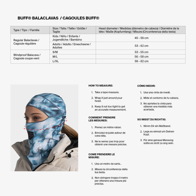 Kominiarka Buff Thermonet Hinged Balaclava - beldar gingko