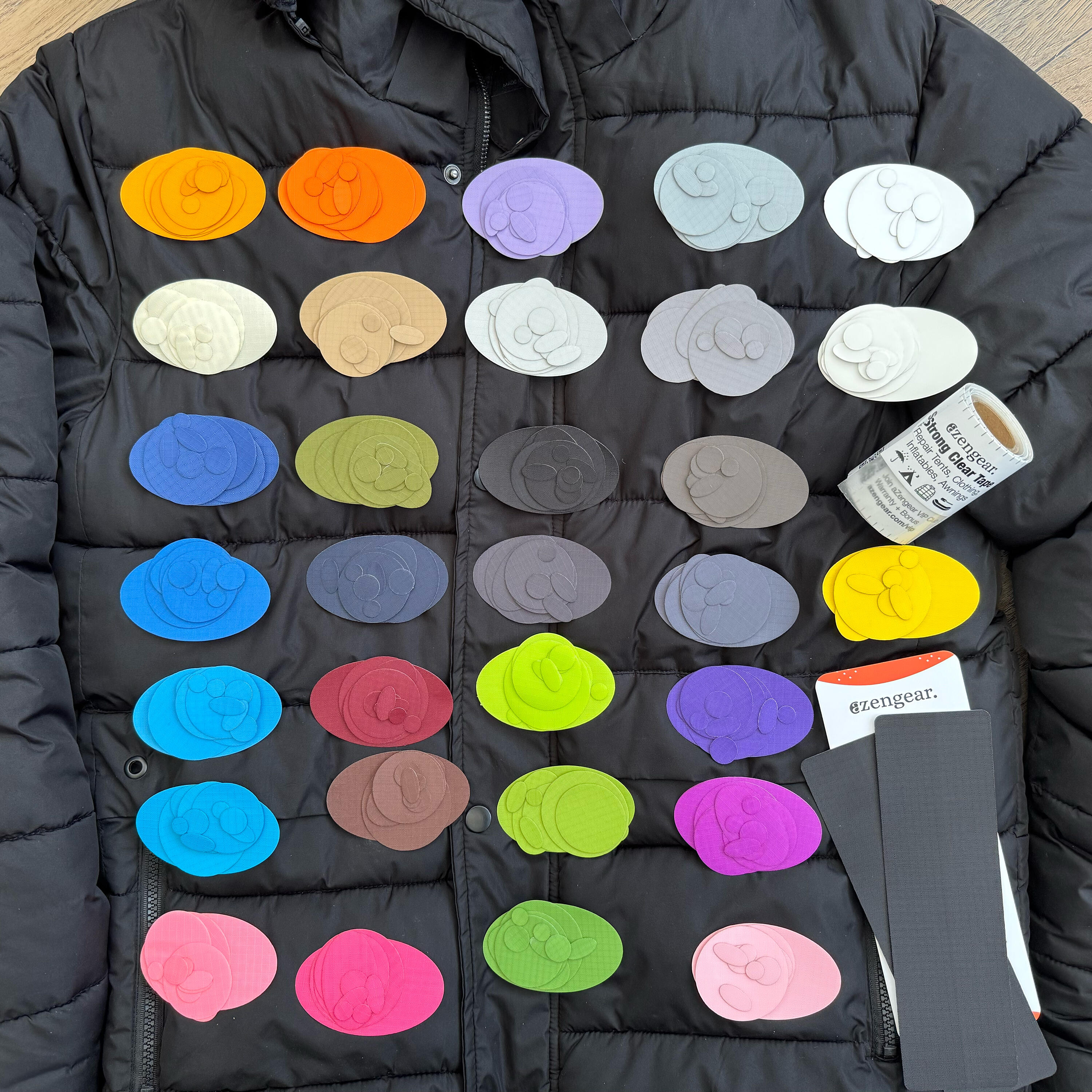 Ruban Tenace Transparent et Étanche, Kit de Réparation pour Doudounes, Tentes 7/8