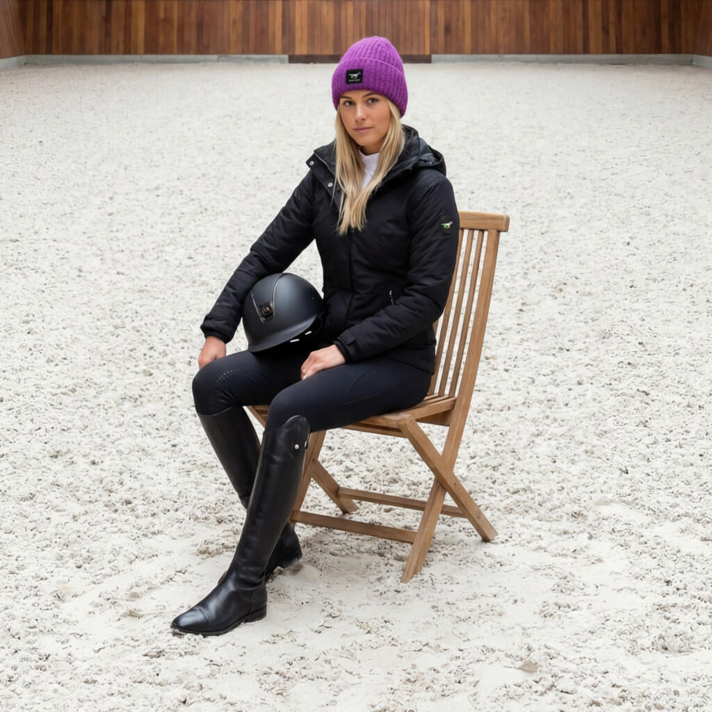 Galop Wear - Bonnet D’équitation Galop Wear En Angora Et Cachemire - Bonnet - Violet - Taille Unique - Decathlon