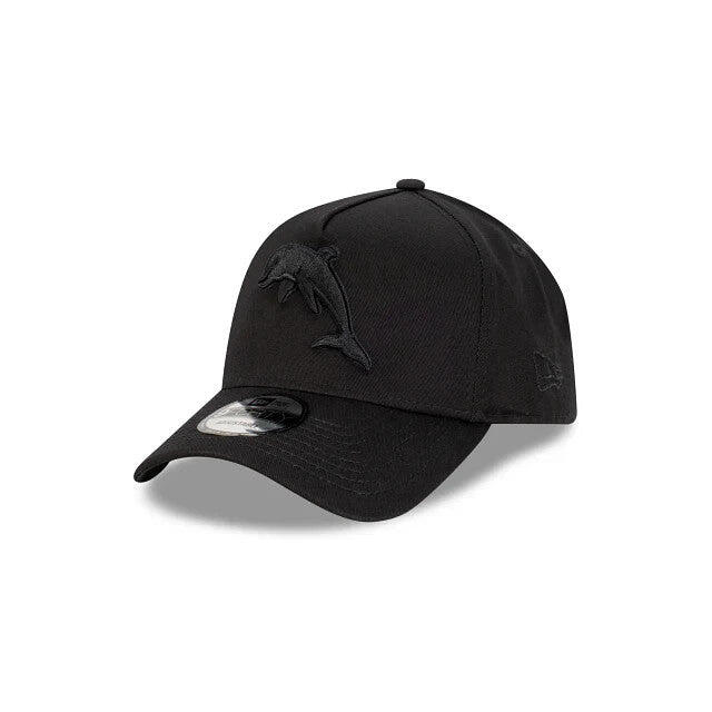 NRL Black on Black Cap - Dolphins - Adult - Unisex - 9FORTY -Hat