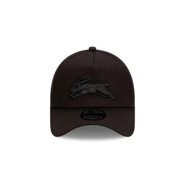 NRL Black on Black Cap - South Sydney Rabbitohs - Adult - Unisex - 9FORTY - Hat