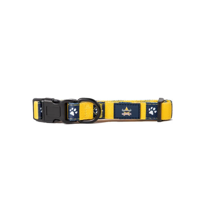 NRL Adjustable Dog Collar - North Queensland Cowboys