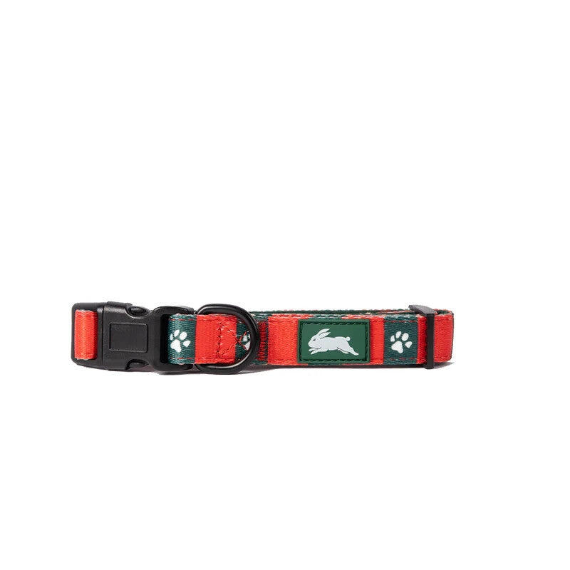 NRL Adjustable Dog Collar - South Sydney Rabbitohs