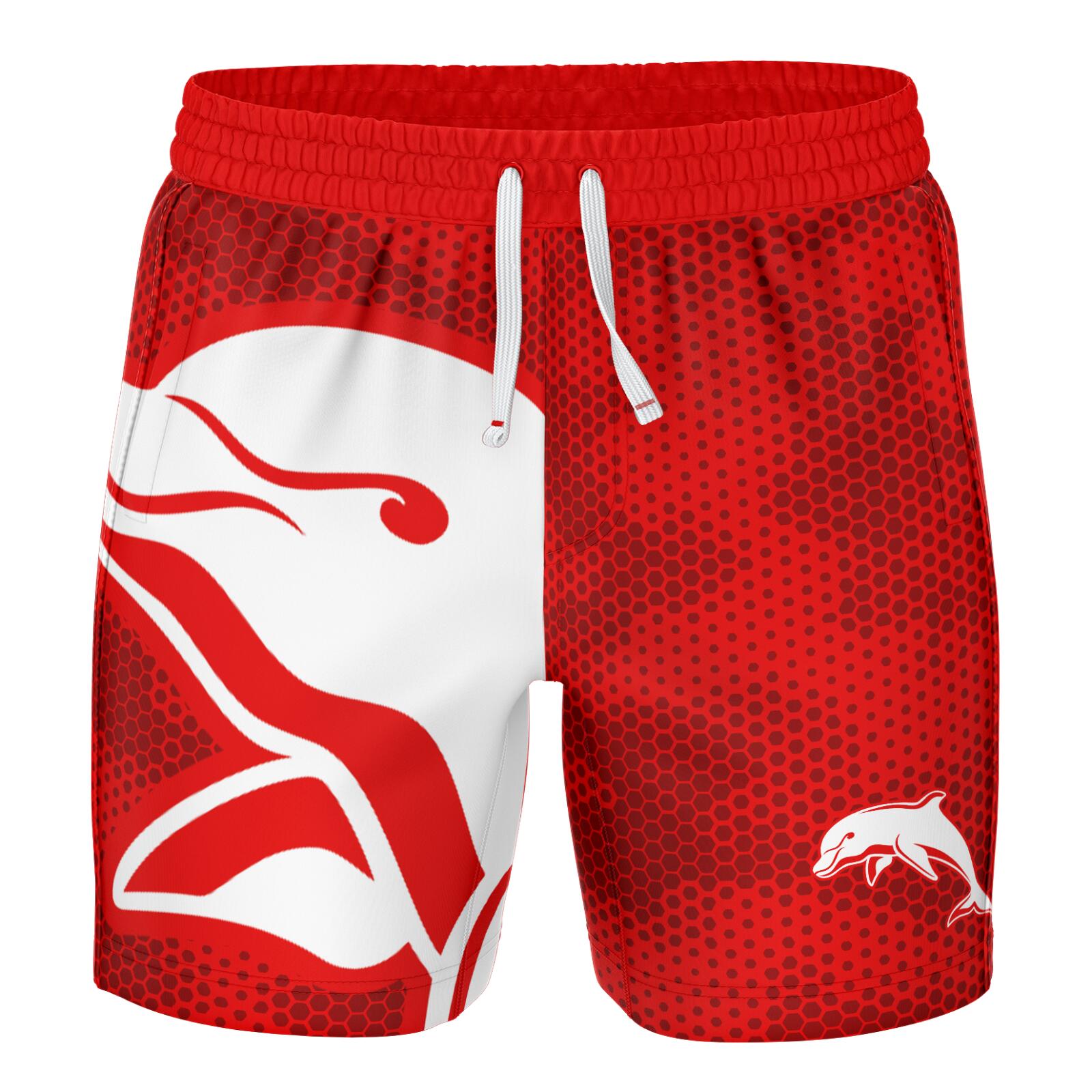 NRL 'Big Shot' Volley Shorts - Dolphins - Swim - Adult