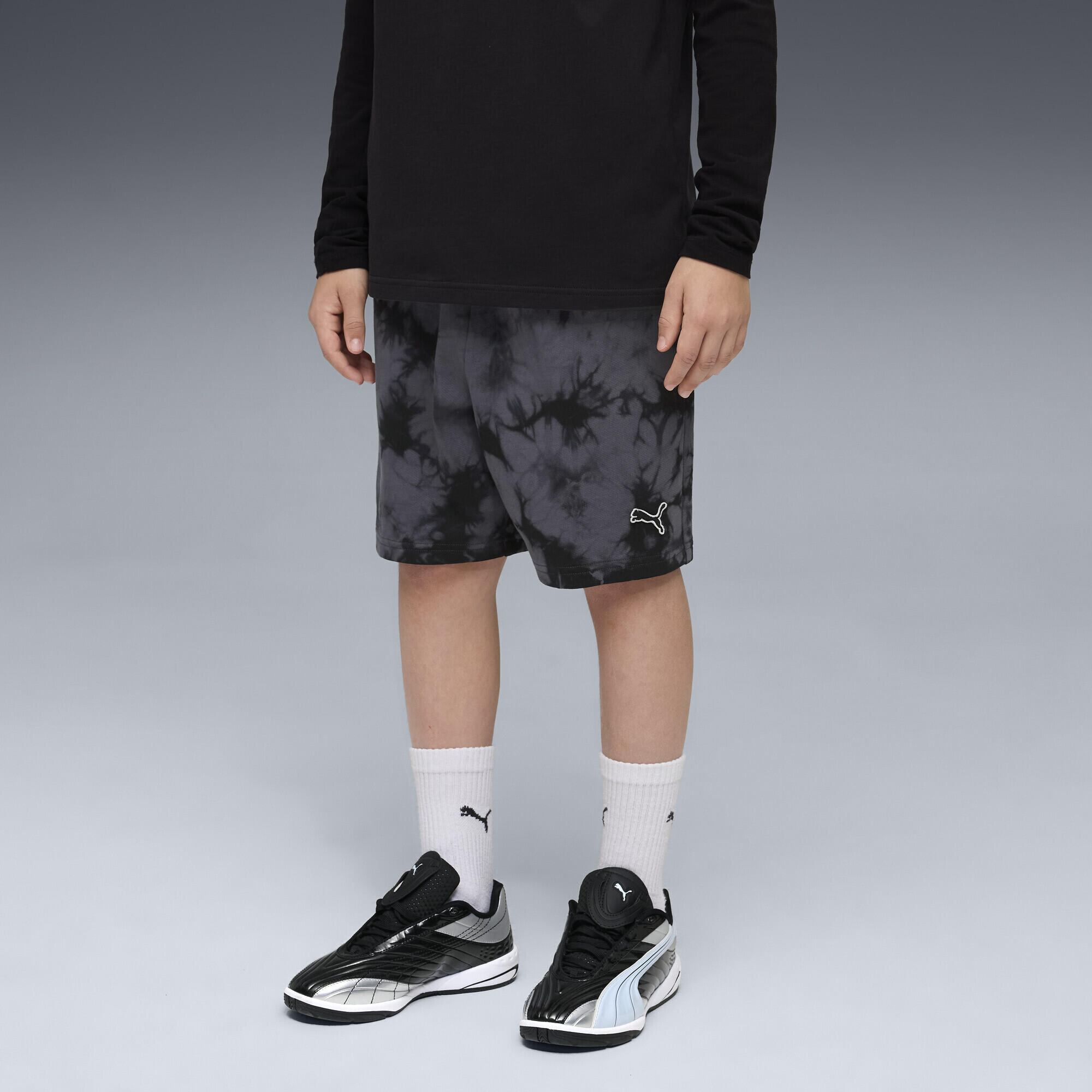 Młodzieżowe luźne szorty Essentials z efektem tie-dye PUMA