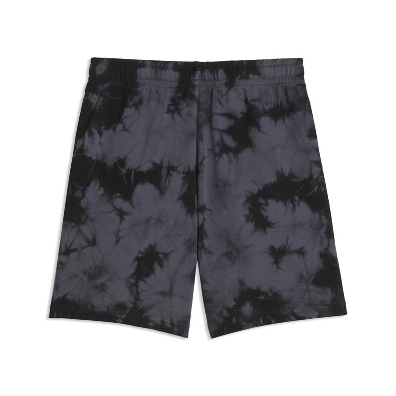 Șort copii croială lejeră, design tie-dye Essentials, negru PUMA