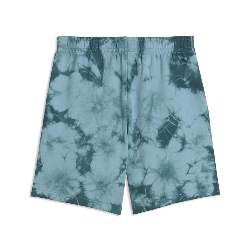 Șort copii croială lejeră, design tie-dye Essentials, negru PUMA