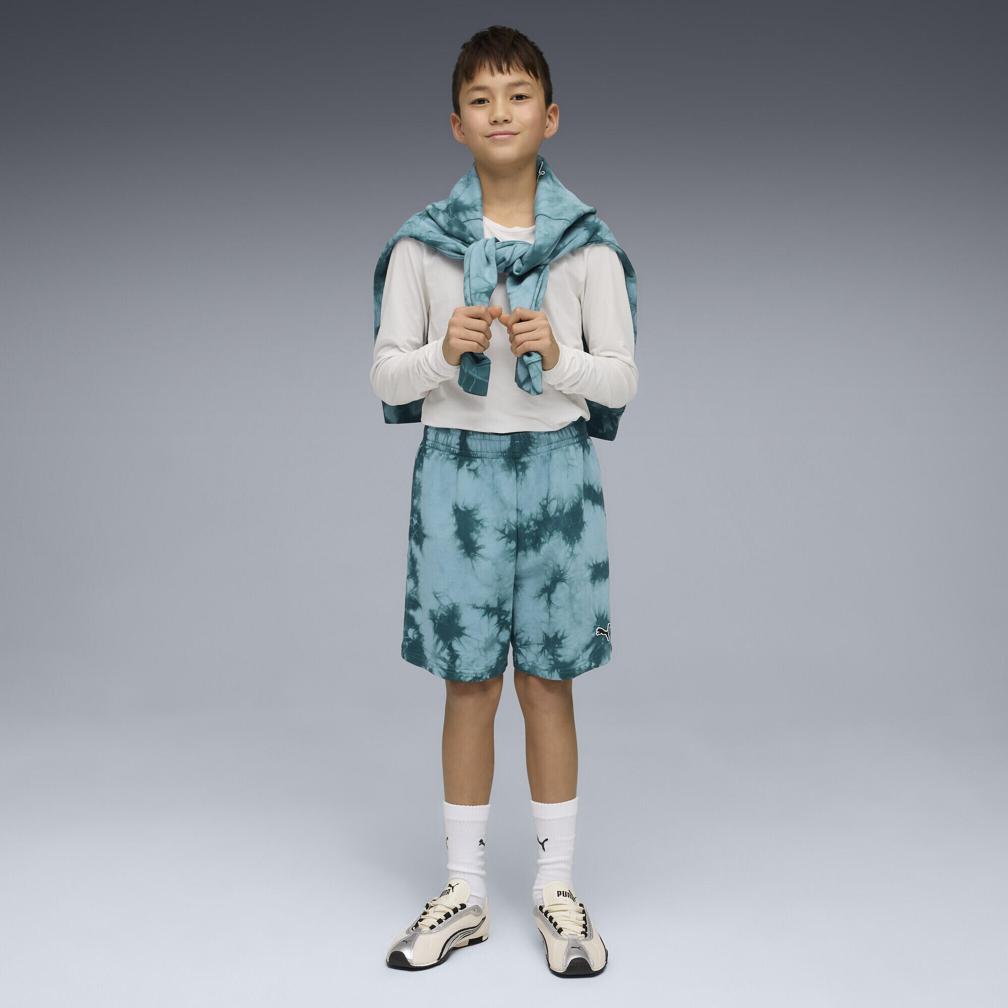 Calções infantil relaxado tie-dye Essentials PUMA 4/6