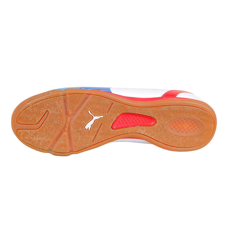 Ghete fotbal sala Puma EvoSPEED 5 IT, white-limoges-red 46