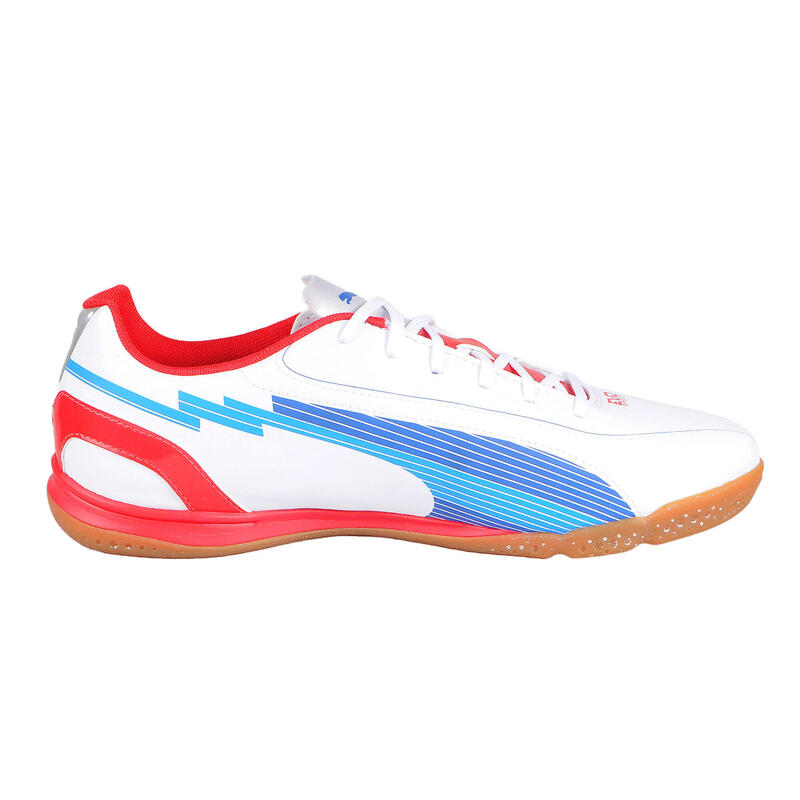 Ghete fotbal sala Puma EvoSPEED 5 IT, white-limoges-red 44